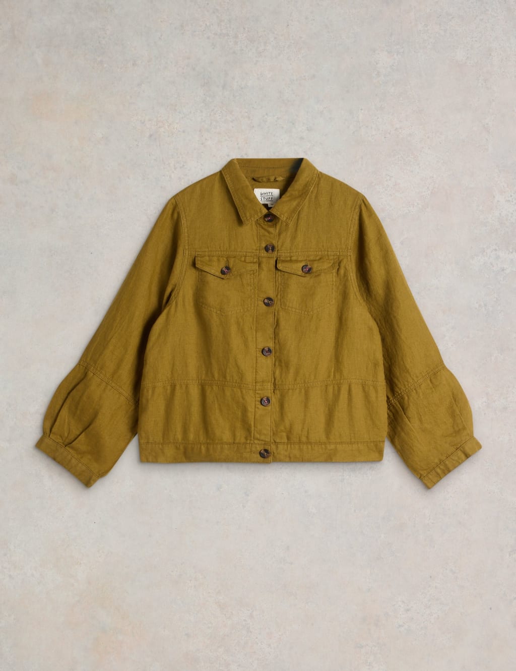 Pure Linen Lightweight Collared Jacket 2 of 6
