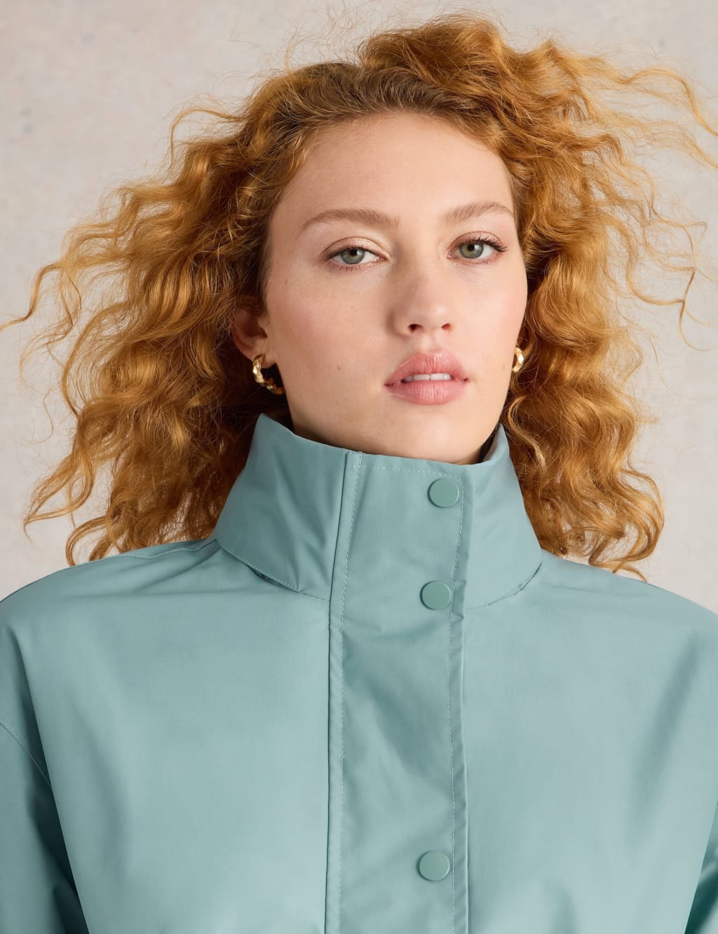 Cotton Rich Waterproof High Neck Raincoat 5 of 6