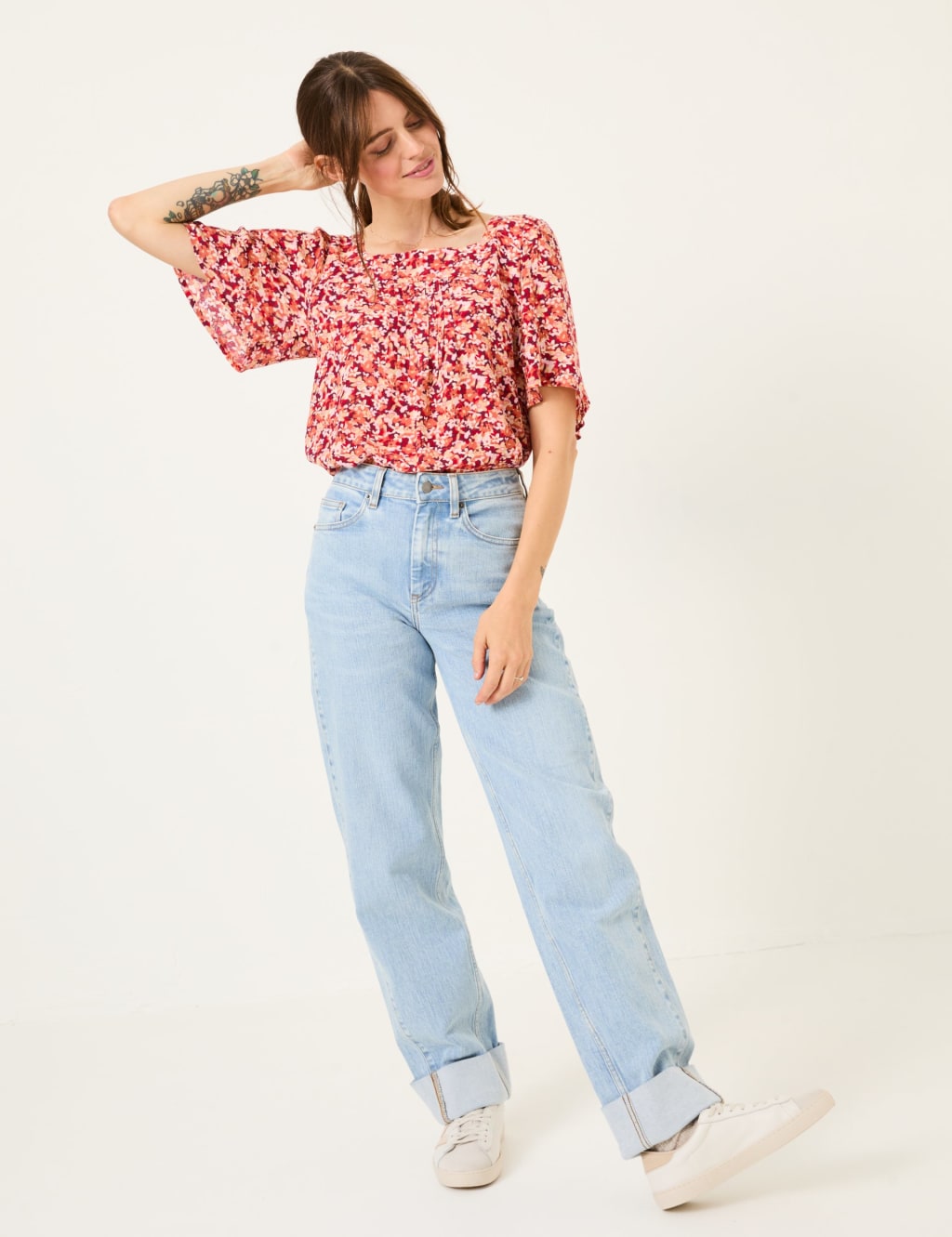Floral Square Neck Blouse 3 of 6