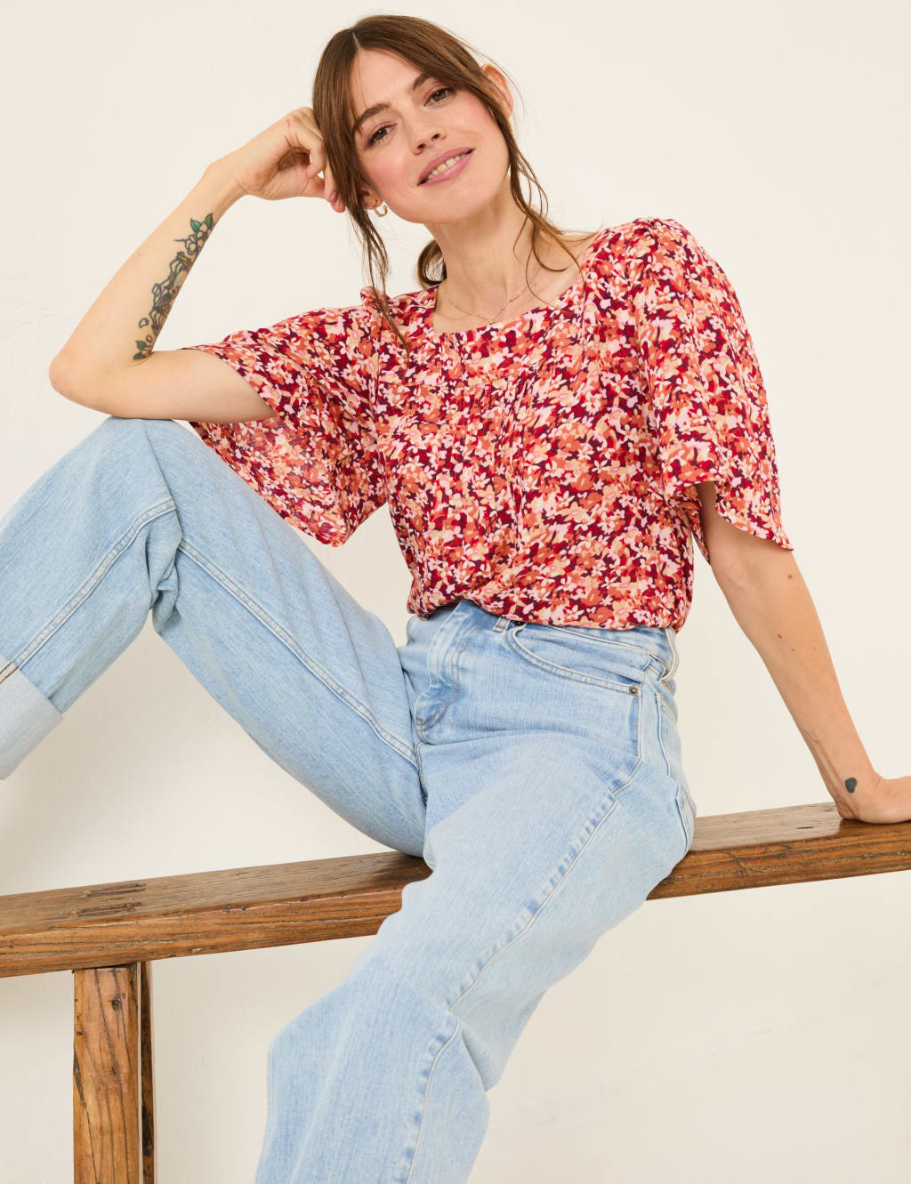 Floral Square Neck Blouse 6 of 6