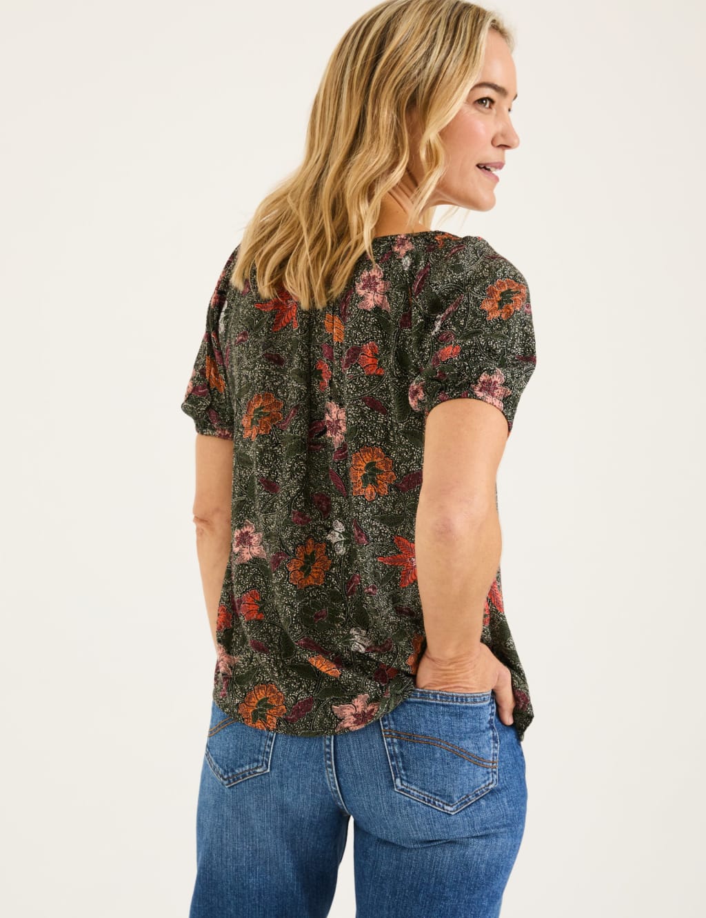 Floral Round Neck Blouse 3 of 5