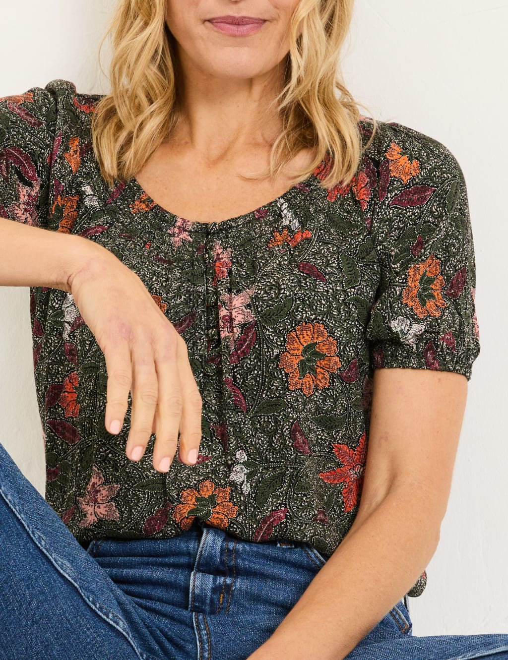 Floral Round Neck Blouse 4 of 5