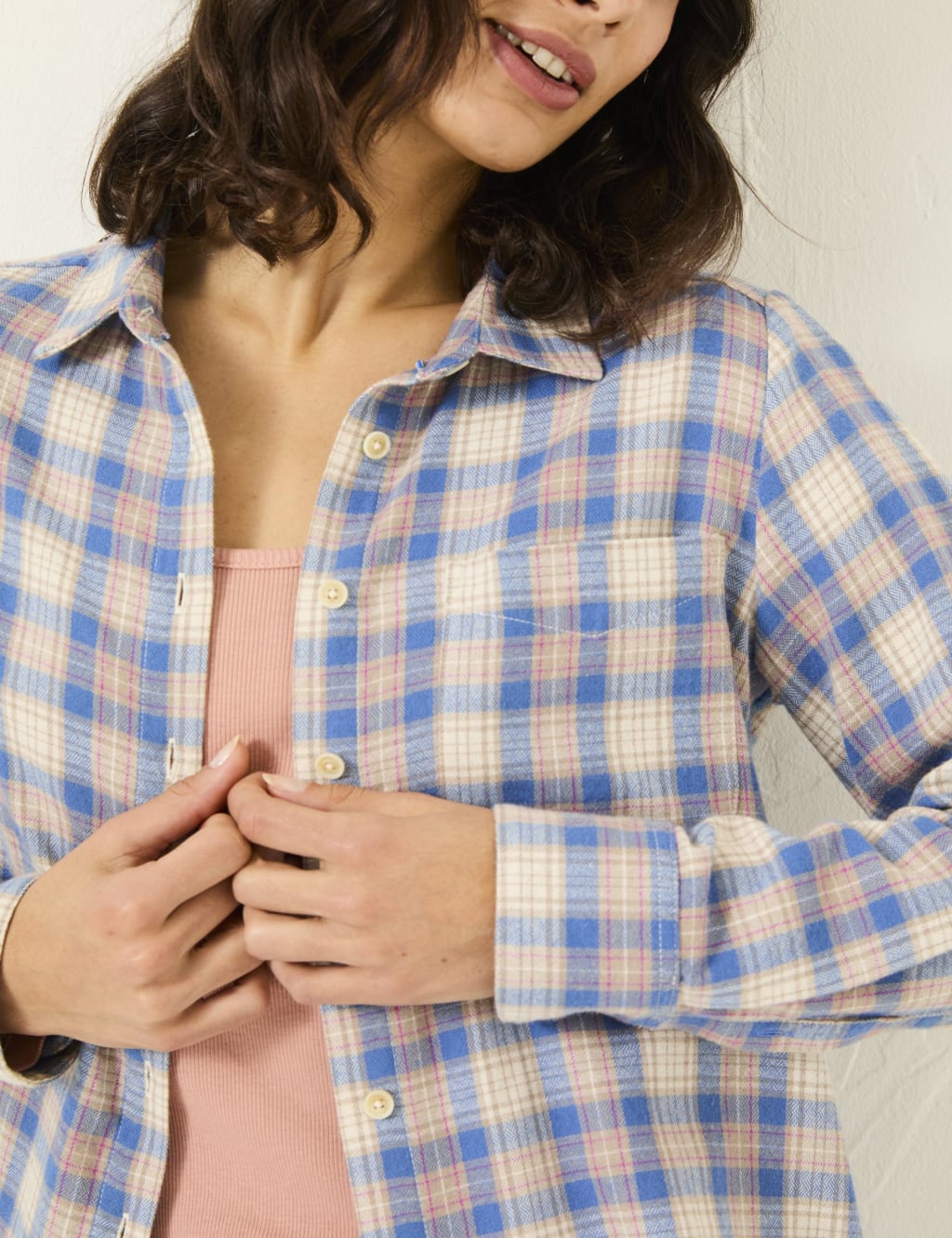 Pure Cotton Checked Collared Shirt 5 of 5