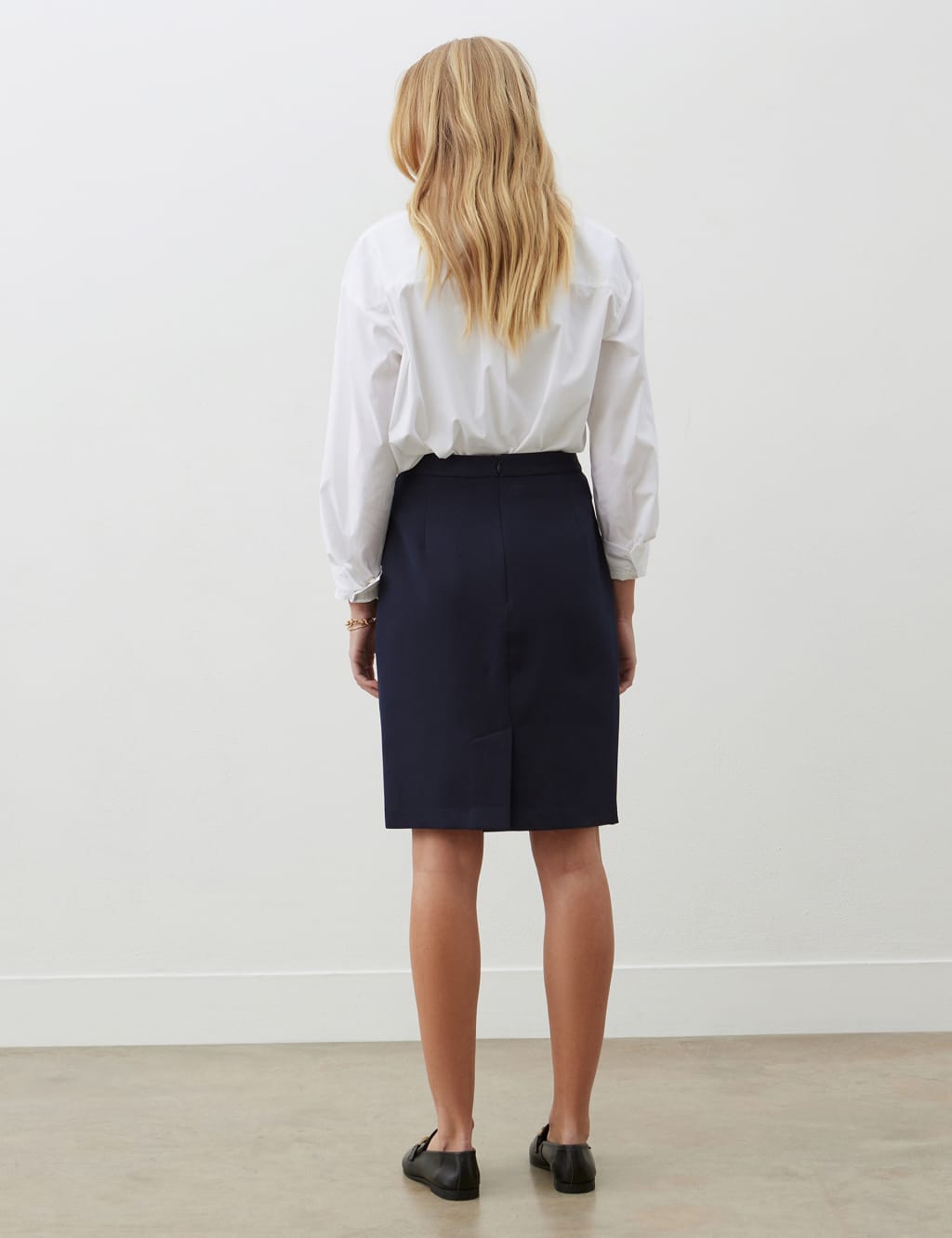Split Back Knee Length Pencil Skirt Finery London M S