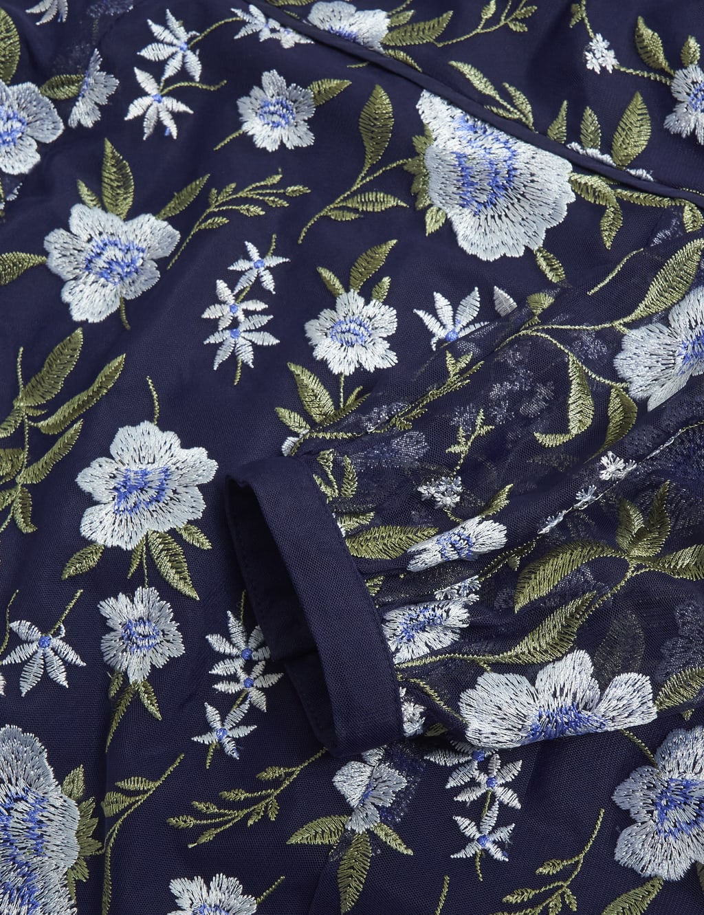 Floral Embroidered Midi Waisted Dress 7 of 7