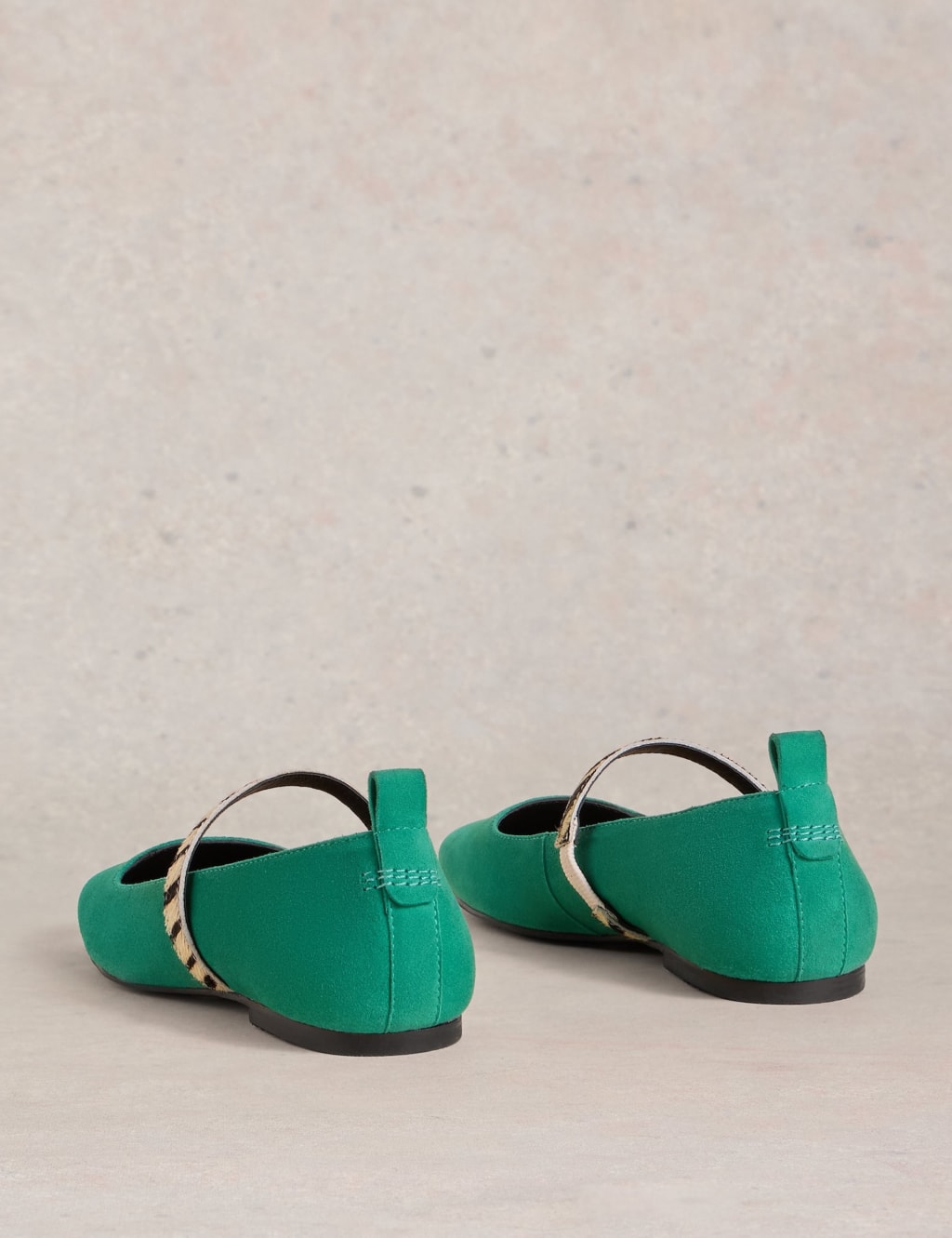 Leather Square Toe Ballerina Slippers 3 of 4