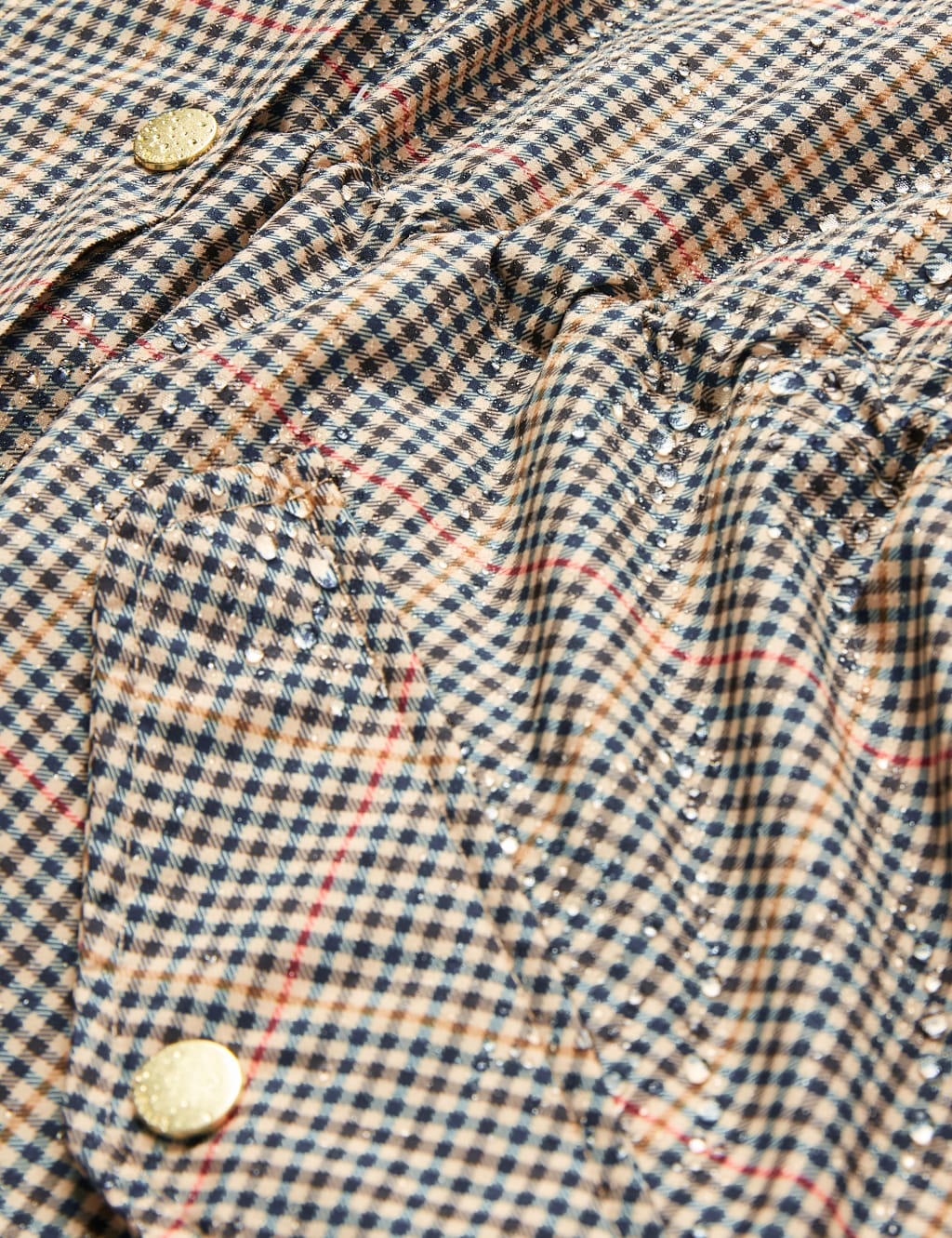 Waterproof Checked Lightweight Raincoat