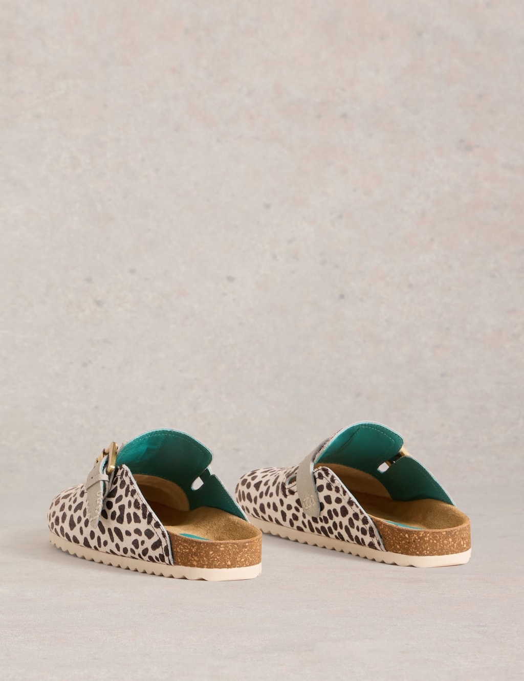 Suede Animal Print Mules 3 of 4