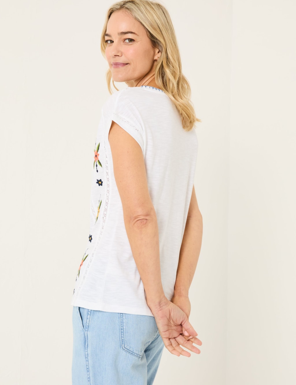 Cotton Rich Embroidered T-Shirt 4 of 6
