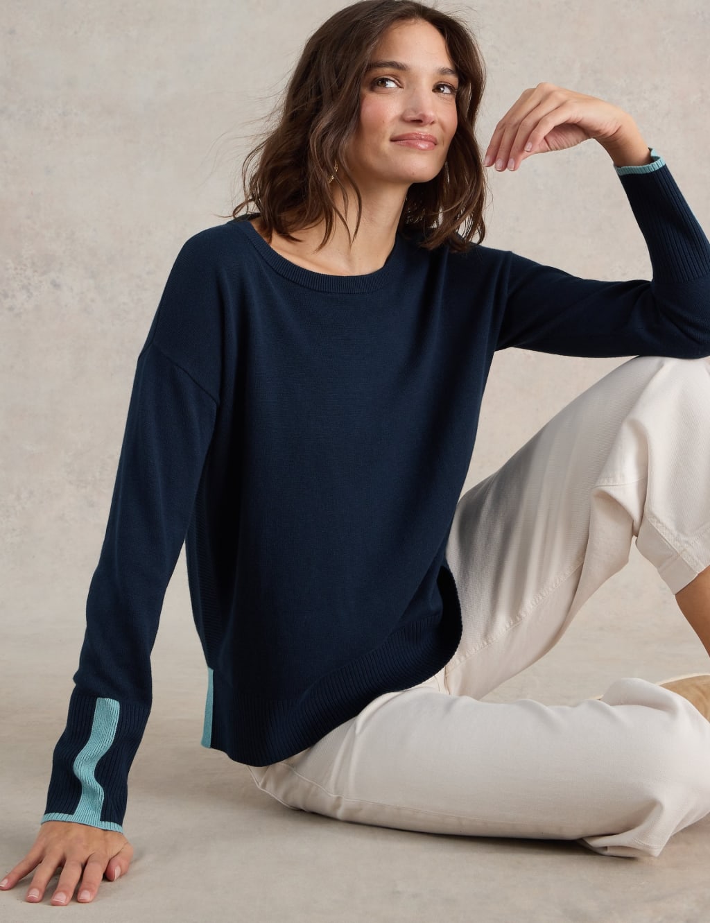 Cotton Rich Crew Neck Jumper 4 of 6