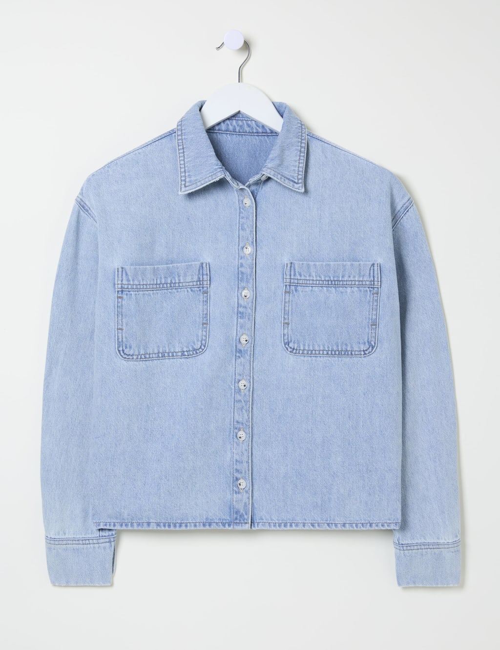 Pure Cotton Collared Button Through Shirt 2 of 5