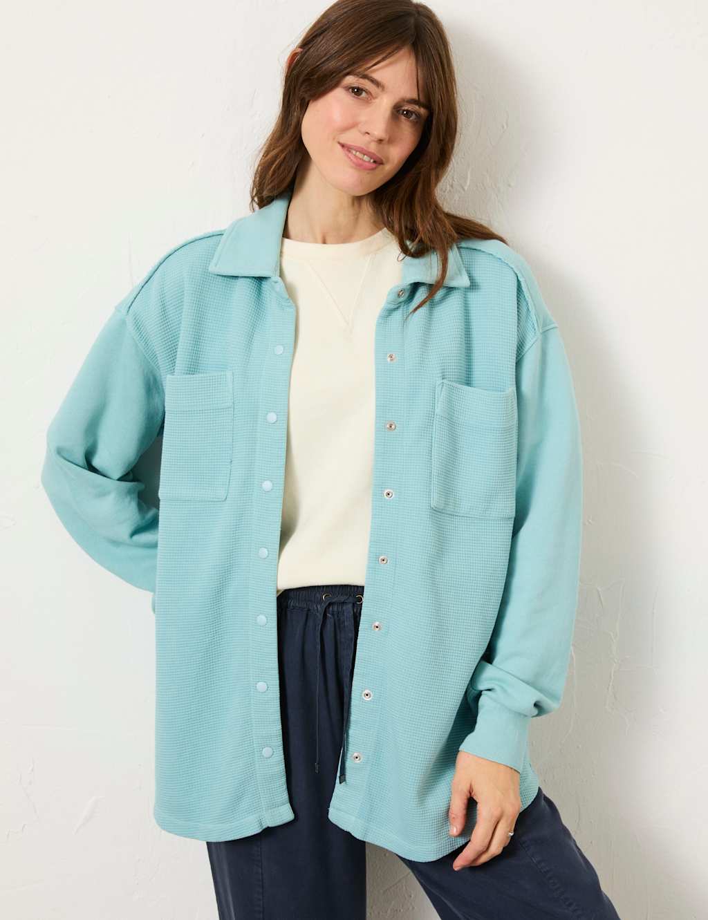 Pure Cotton Waffle Collared Shirt 5 of 6