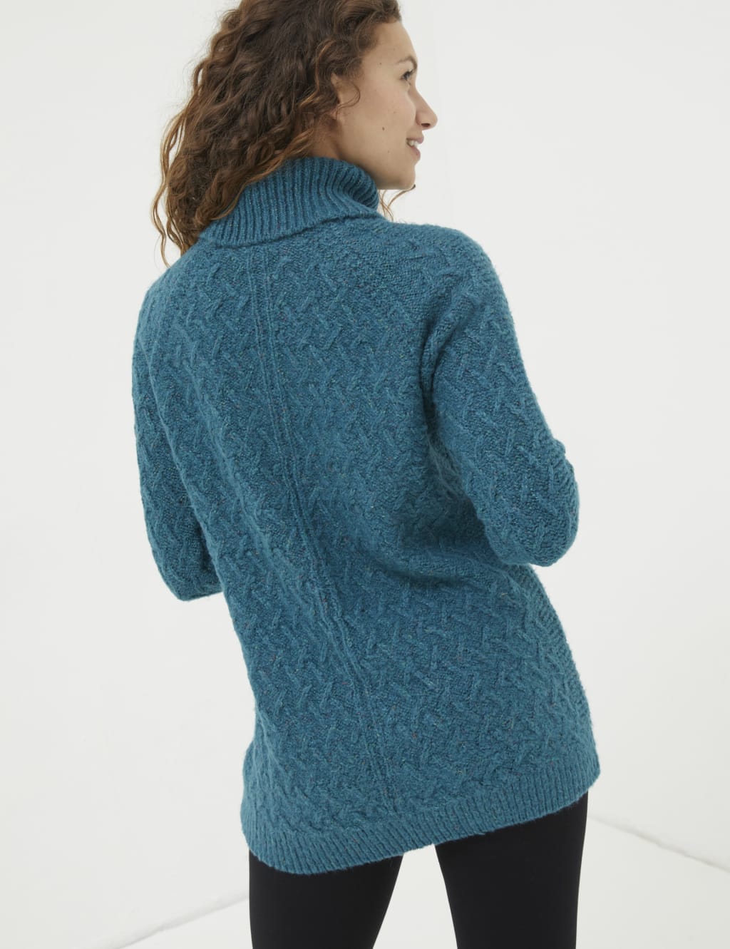 Cable Knit Roll Neck Tunic 3 of 4