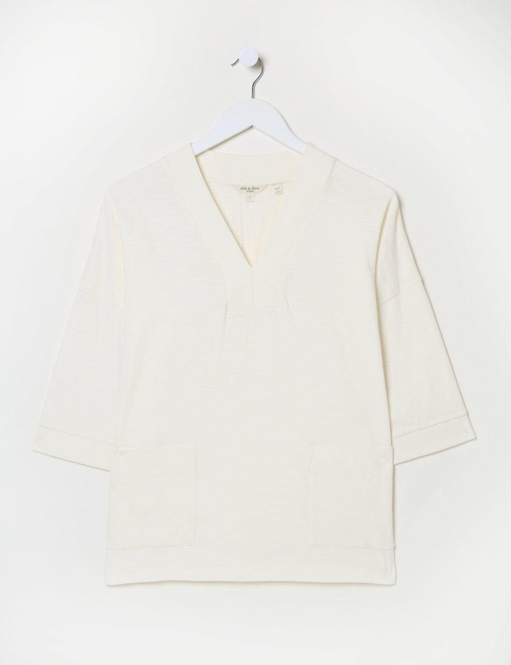 Pure Cotton V-Neck Pocket T-Shirt 2 of 5