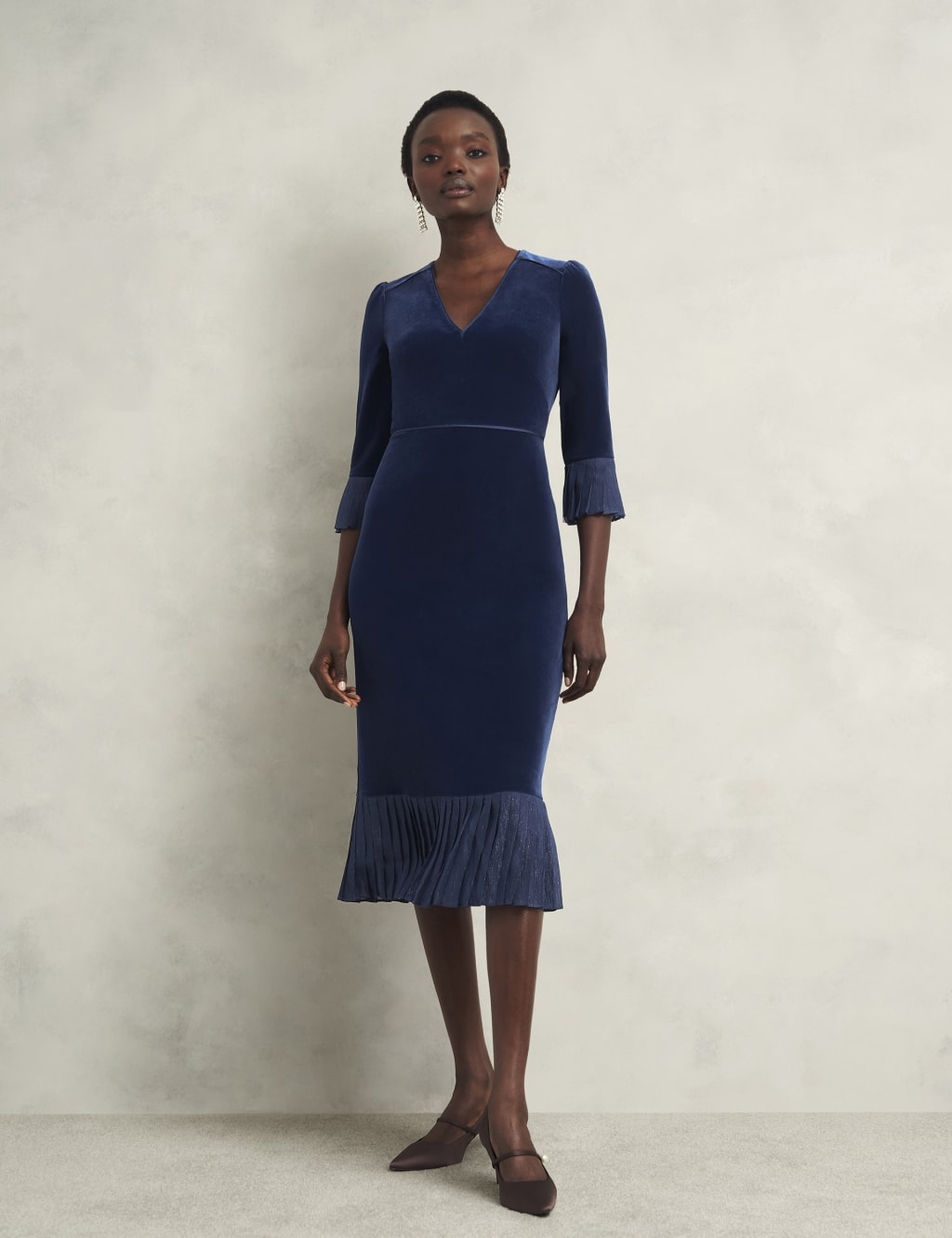 Frill hem shift dress shop