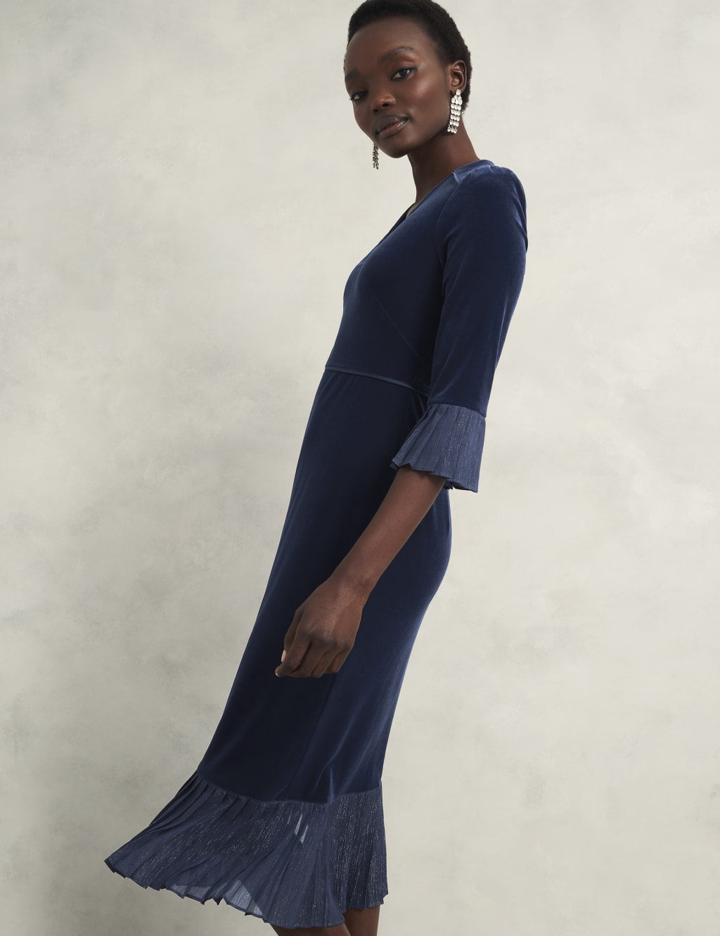 Frill hem midi top