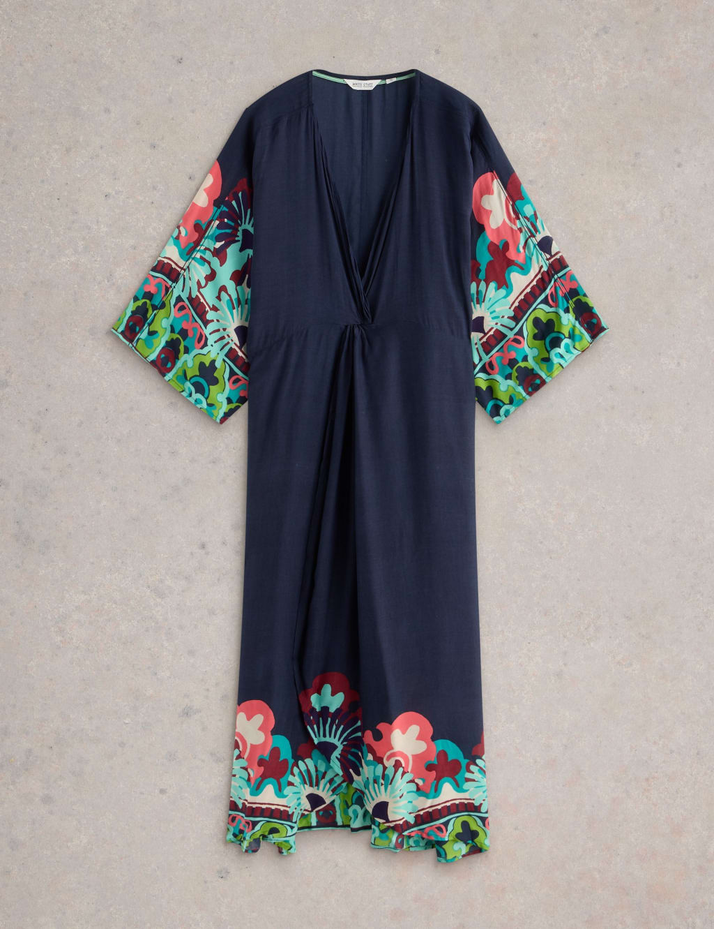 Printed V-Neck Midaxi Kimono 2 of 7