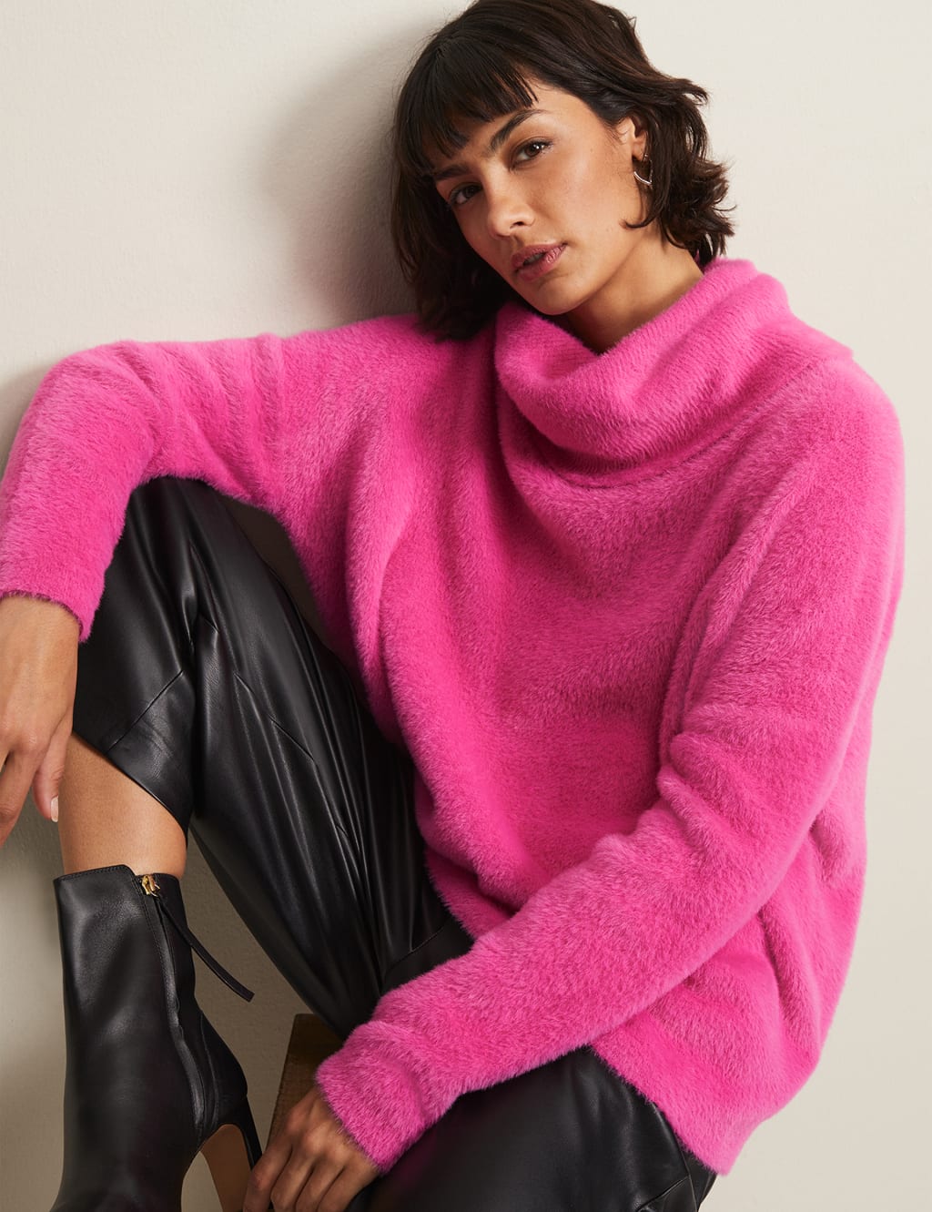 Textured Roll Neck Knitted Top 4 of 6