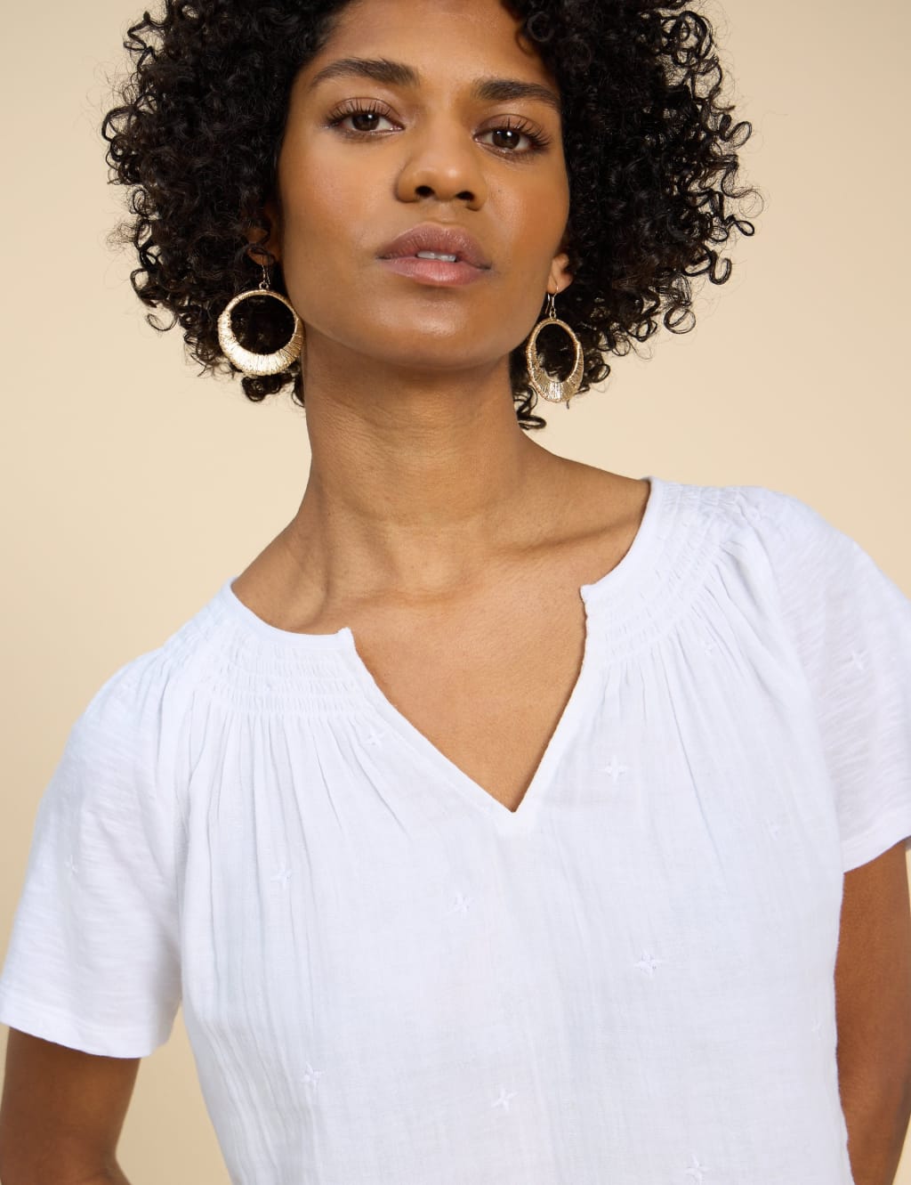 Pure Cotton Embroidered Top 5 of 6