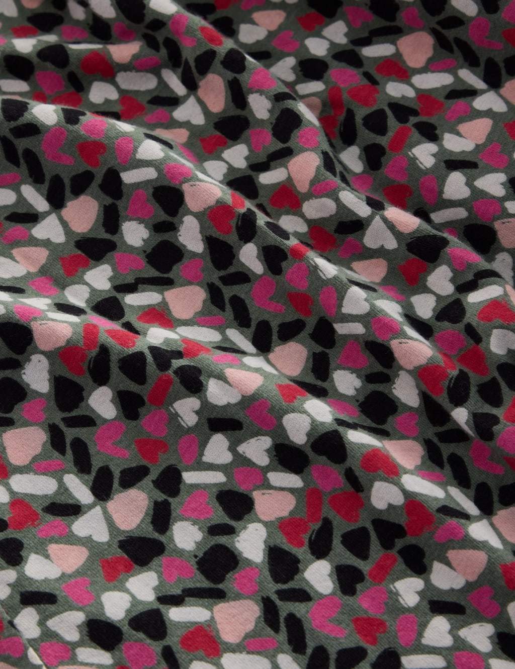 Jersey Heart Print V-Neck Midi Tea Dress 3 of 7