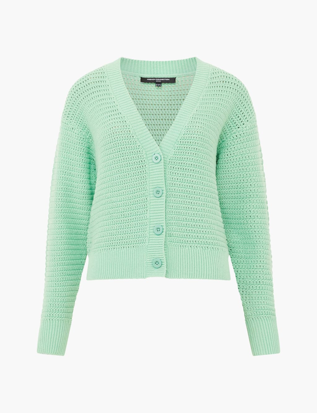 Cotton Rich Textured V-Neck Cardigan | French Connection | M&S