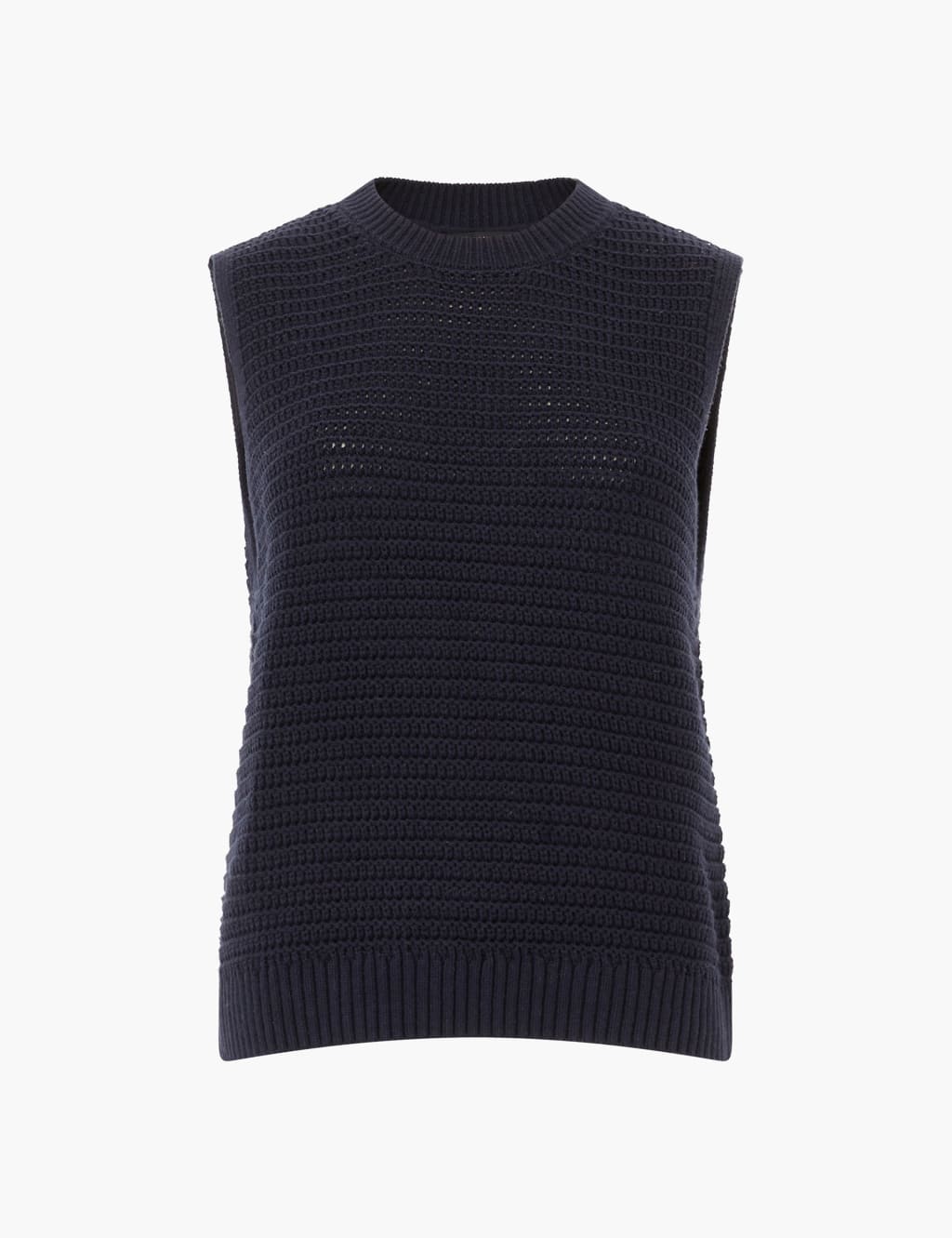 Pure Cotton Textured Knitted Vest 2 of 4