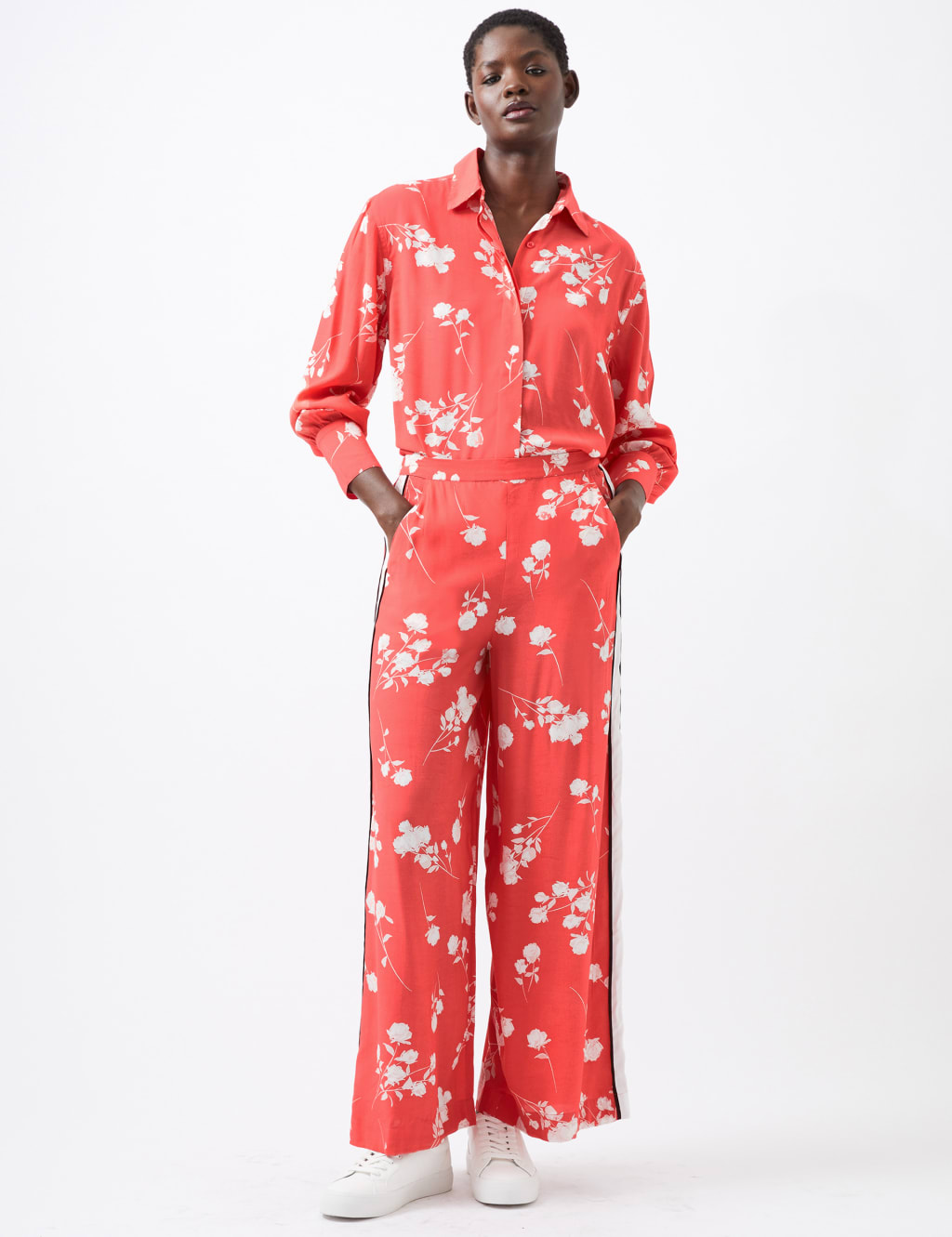 Floral Elasticated Waist Relaxed Trousers French Connection M S