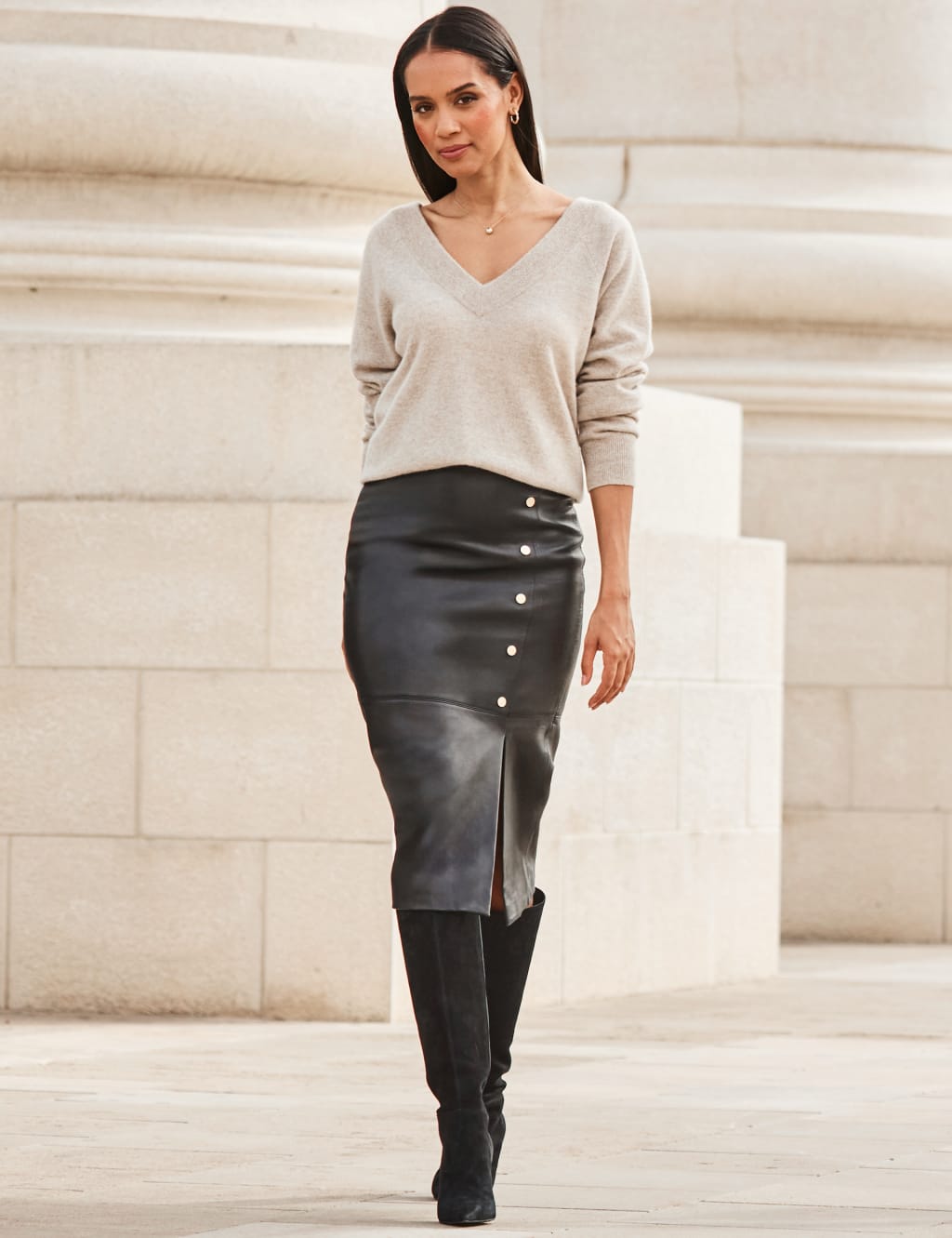 White leather pencil skirt uk cheap