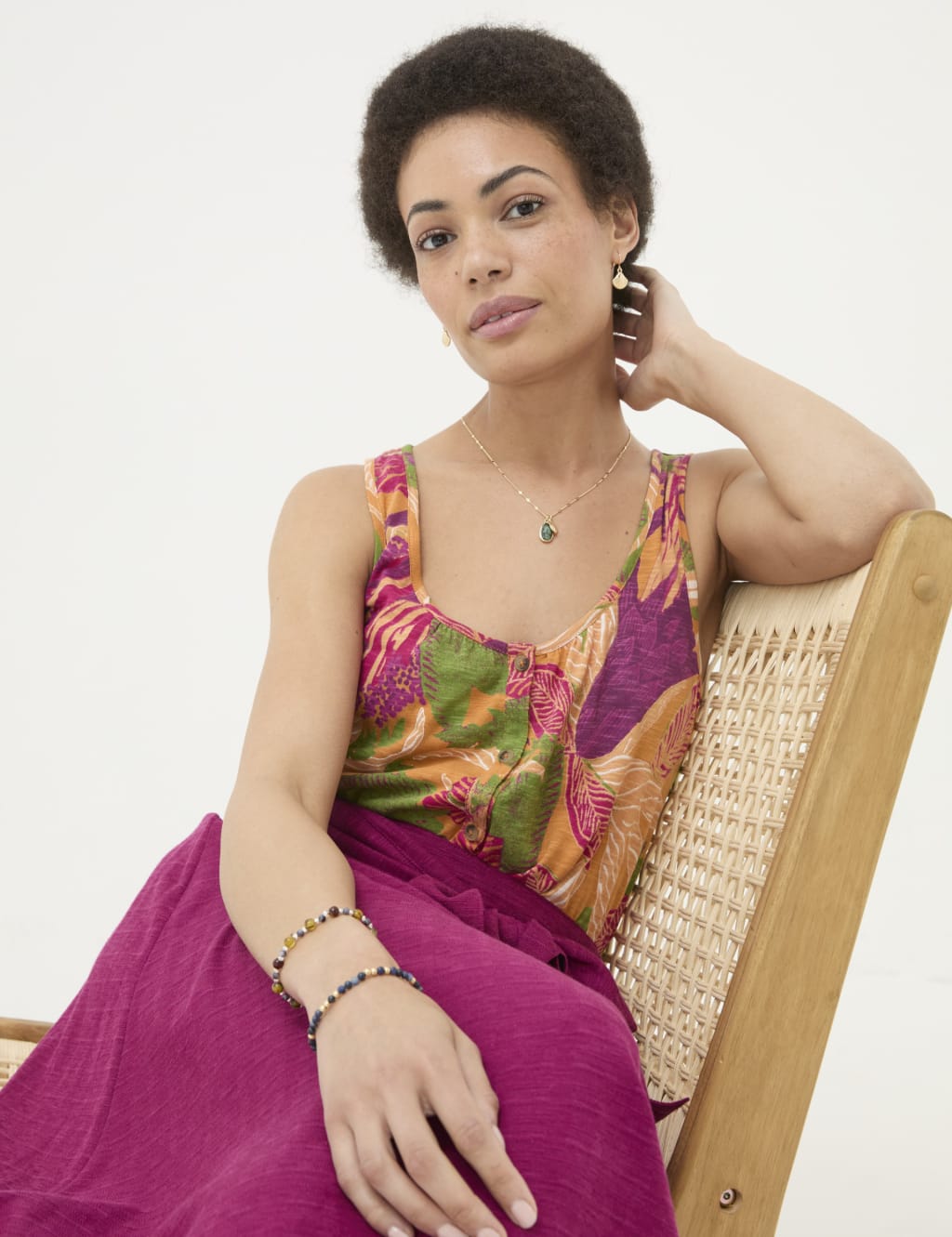 Cotton Rich Floral Vest 4 of 5