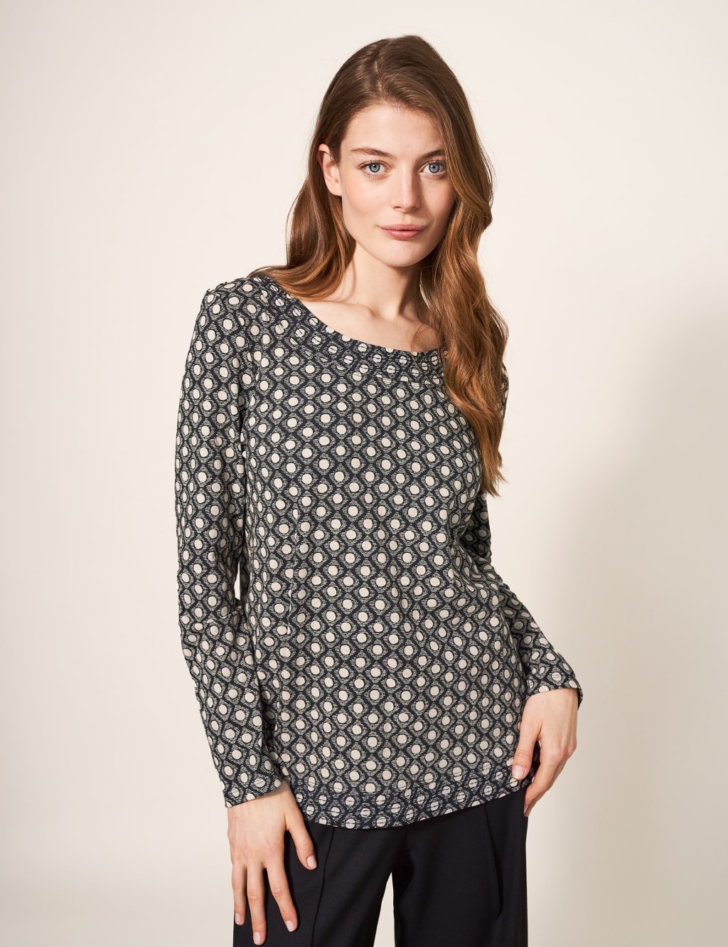 Pure Cotton Geometric T-Shirt 1 of 6