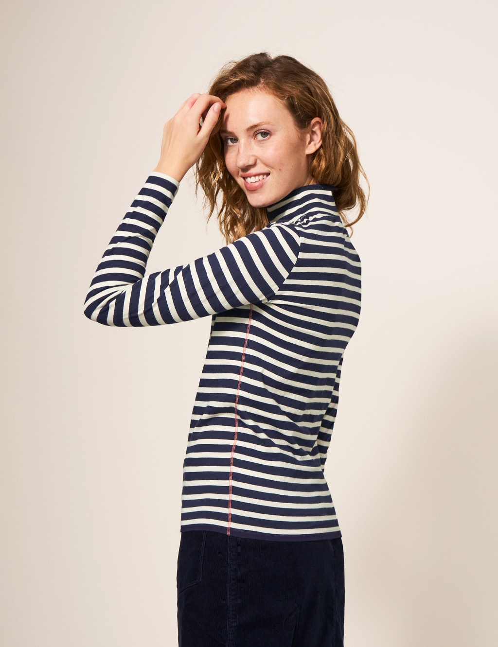 Pure Cotton Striped Slim Fit T-Shirt 3 of 5