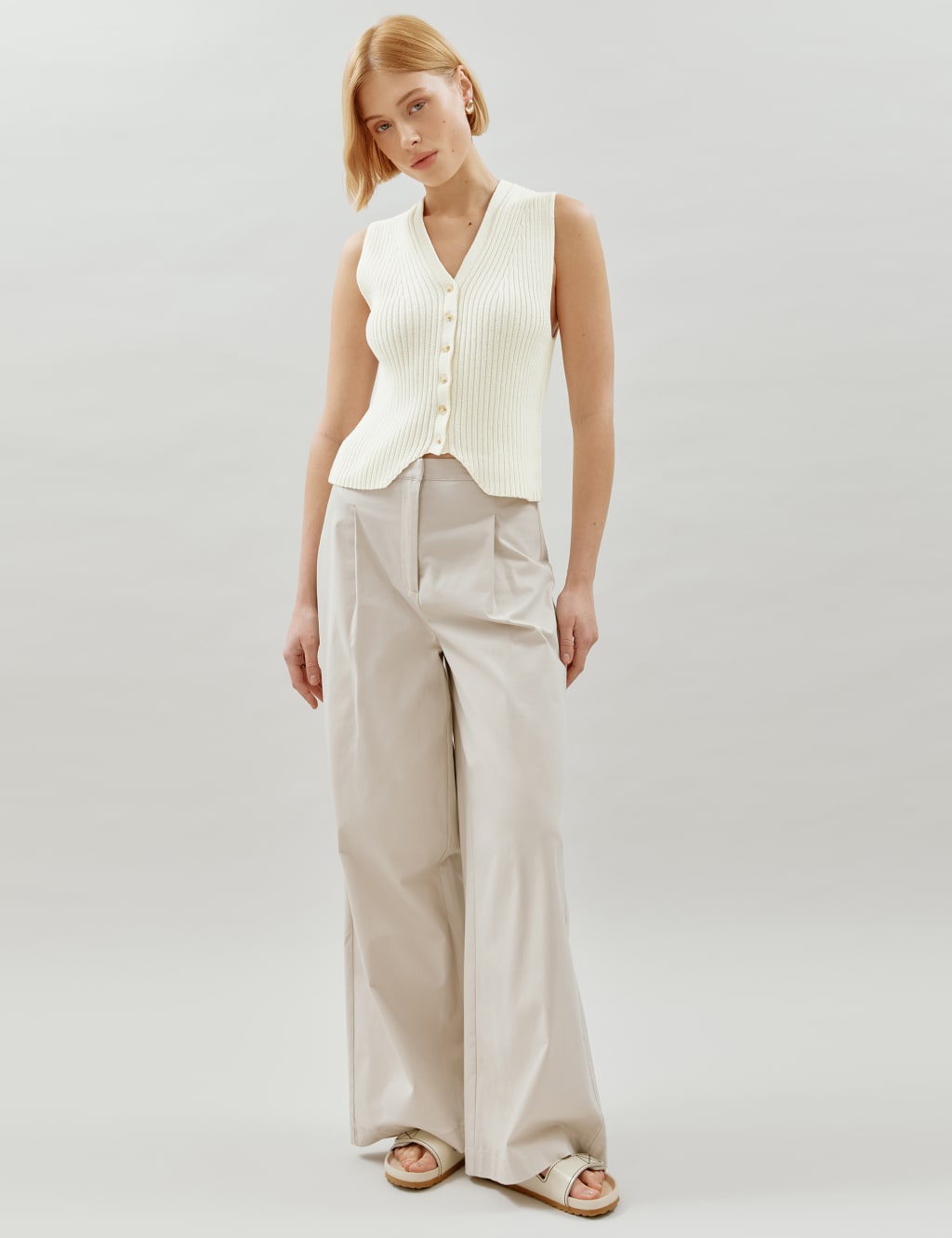 Pure Cotton Knitted Waistcoat 3 of 5