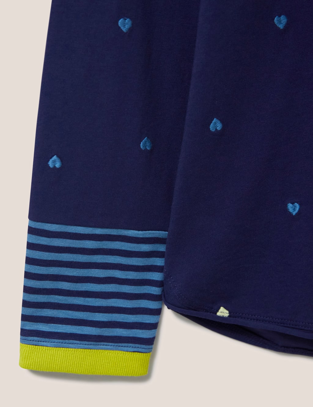 Pure Cotton Heart Embroidered T-Shirt 3 of 5