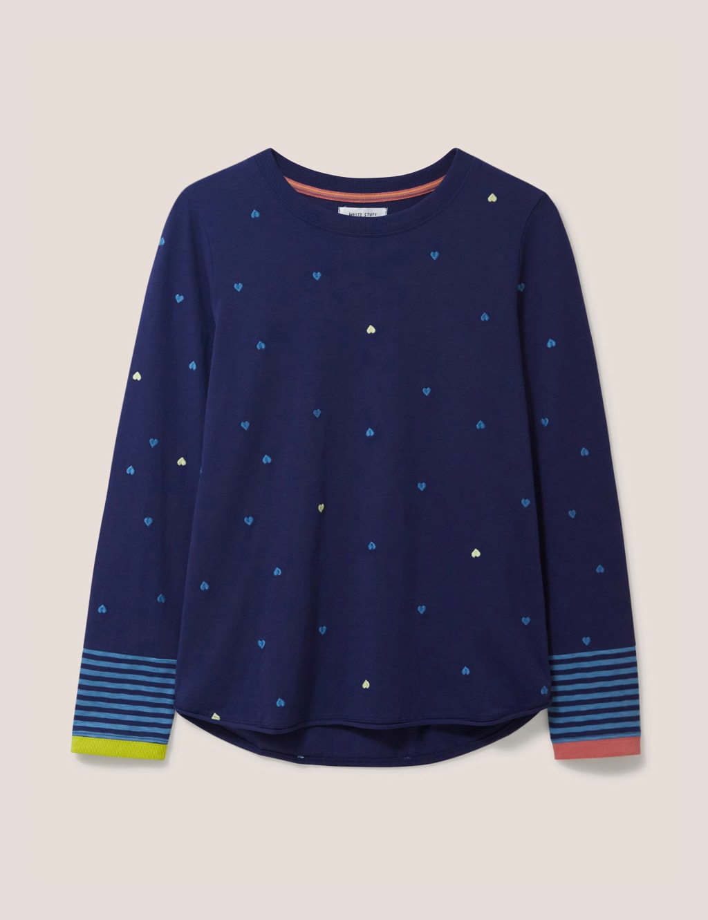 Pure Cotton Heart Embroidered T-Shirt 2 of 5