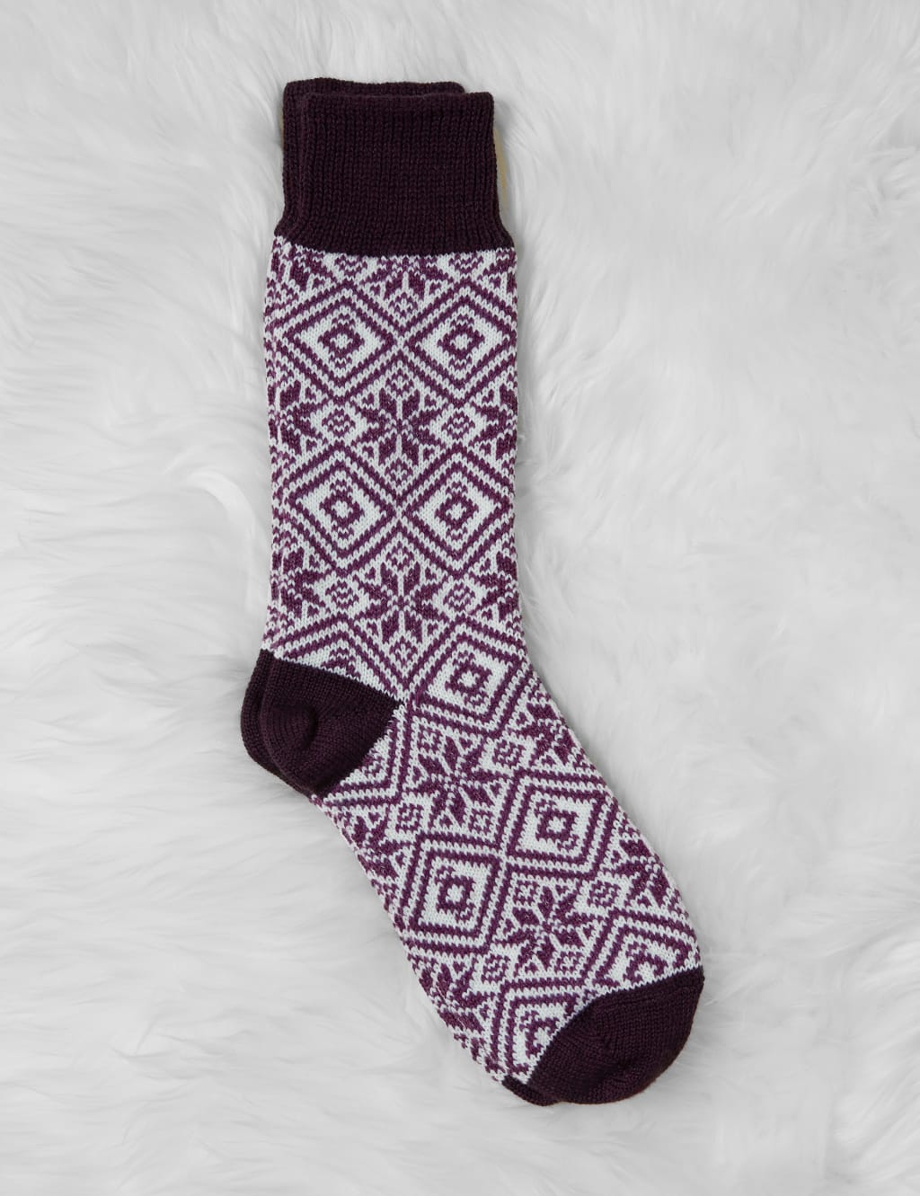 Merino Wool Rich Fair Isle Socks 1 of 2
