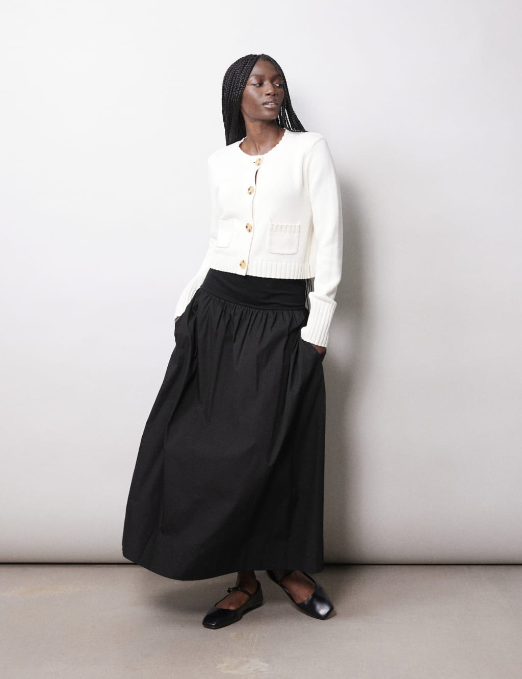 Pure Cotton Maxi A-Line Skirt | Albaray | M&S 