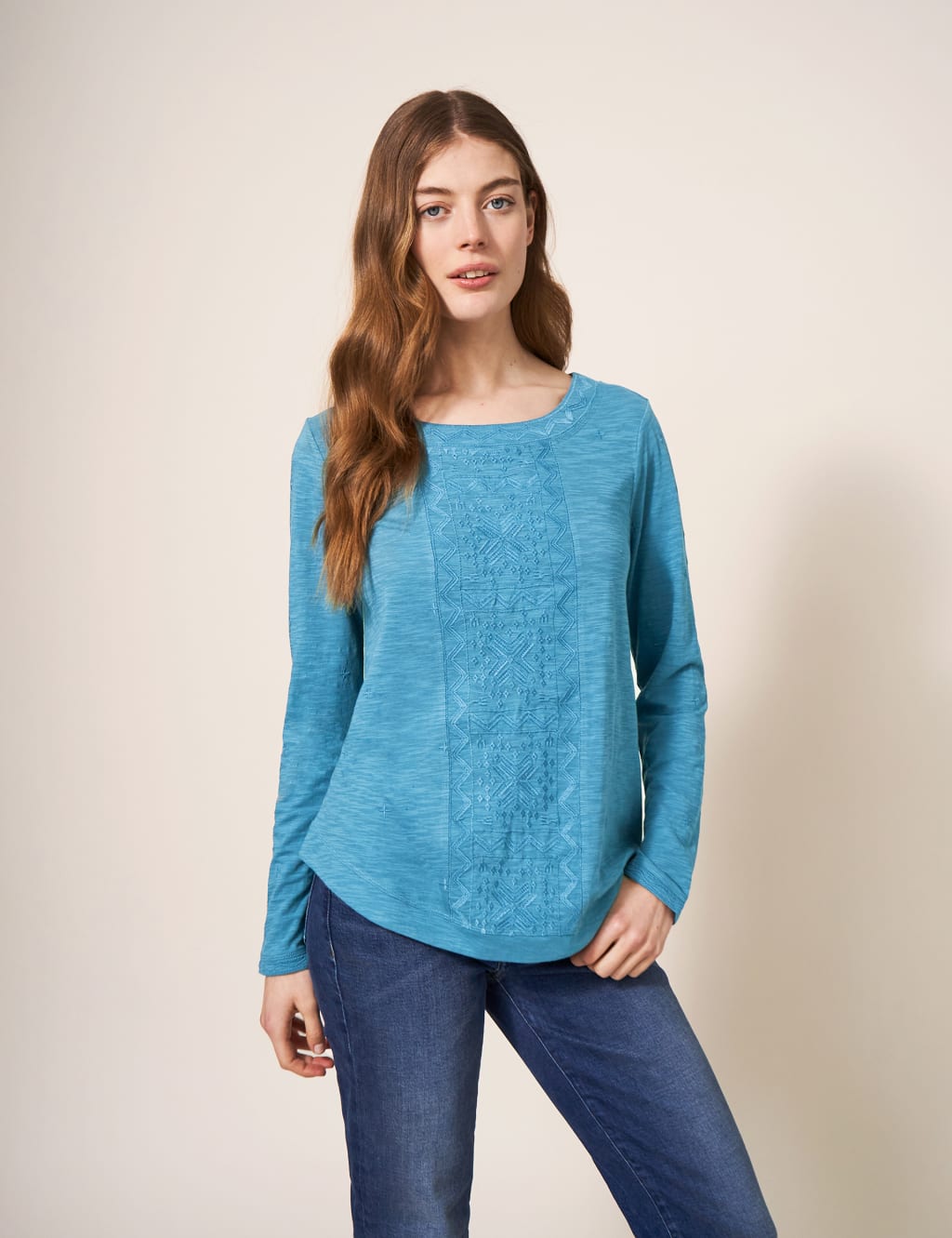 Pure Cotton Embroidered Top 1 of 6