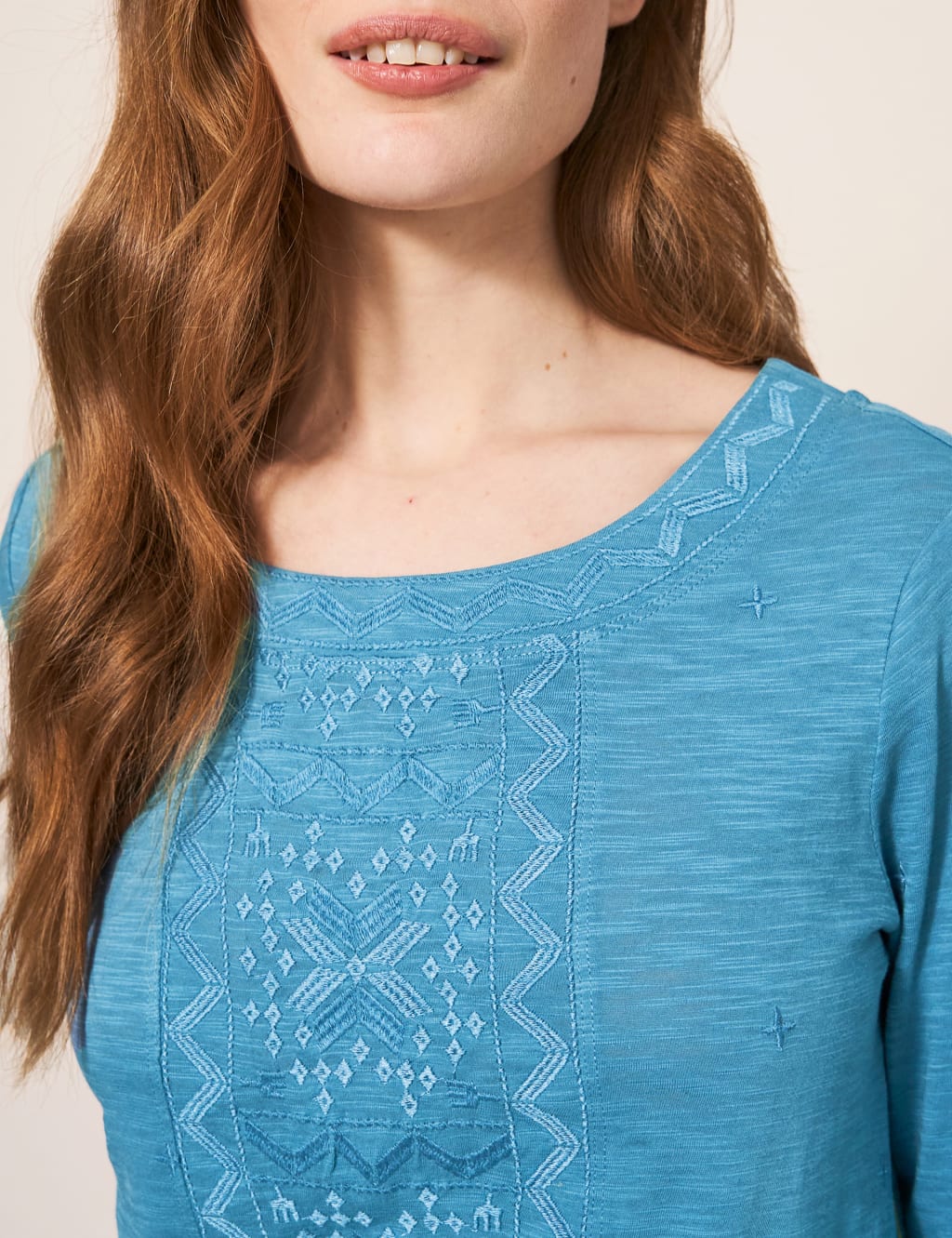 Pure Cotton Embroidered Top 3 of 6