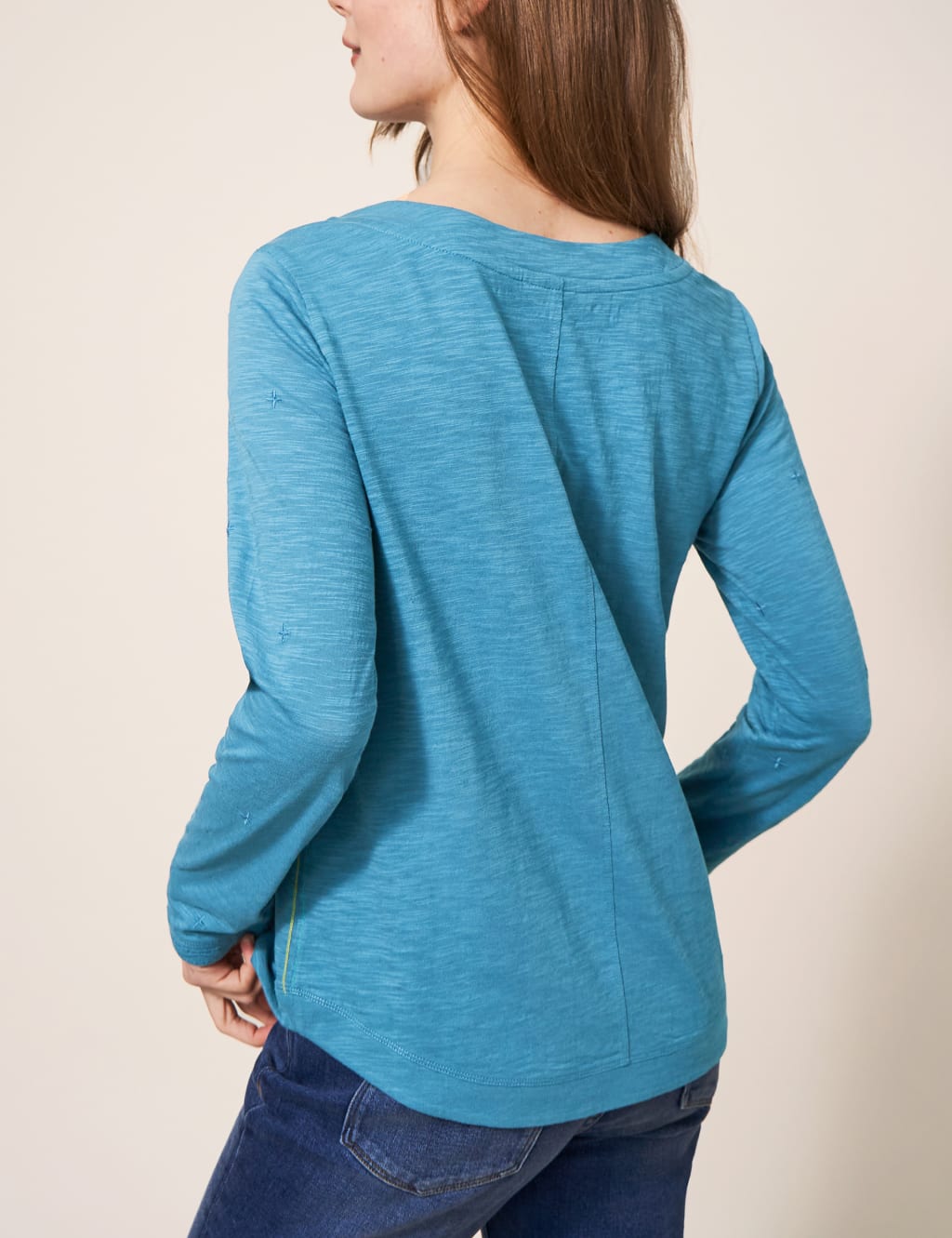 Pure Cotton Embroidered Top 5 of 6