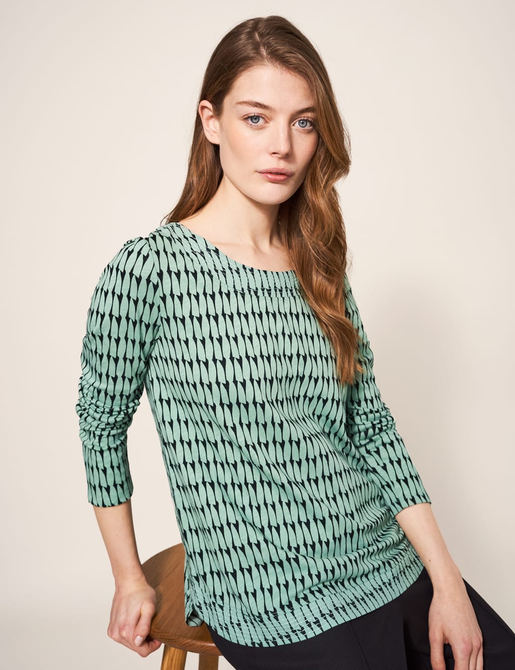 Pure Cotton Printed Relaxed T-Shirt 1 of 6