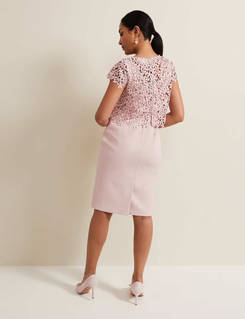 Lace Midi Column Dress 4 of 8