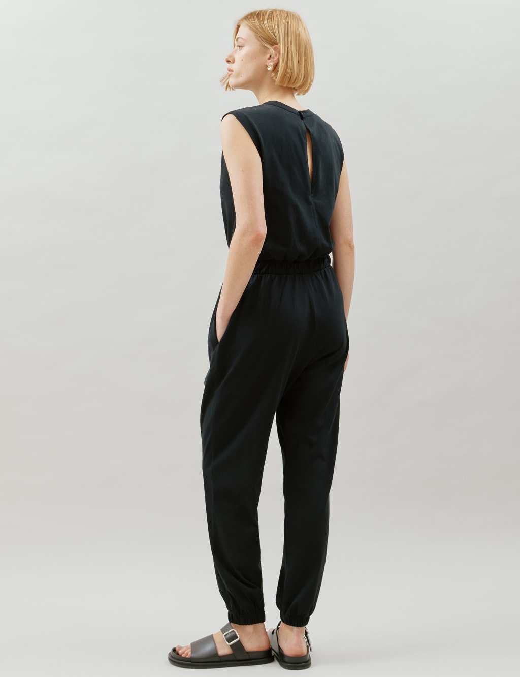 Pure Cotton Sleeveless Waisted Jumpsuit 3 of 5
