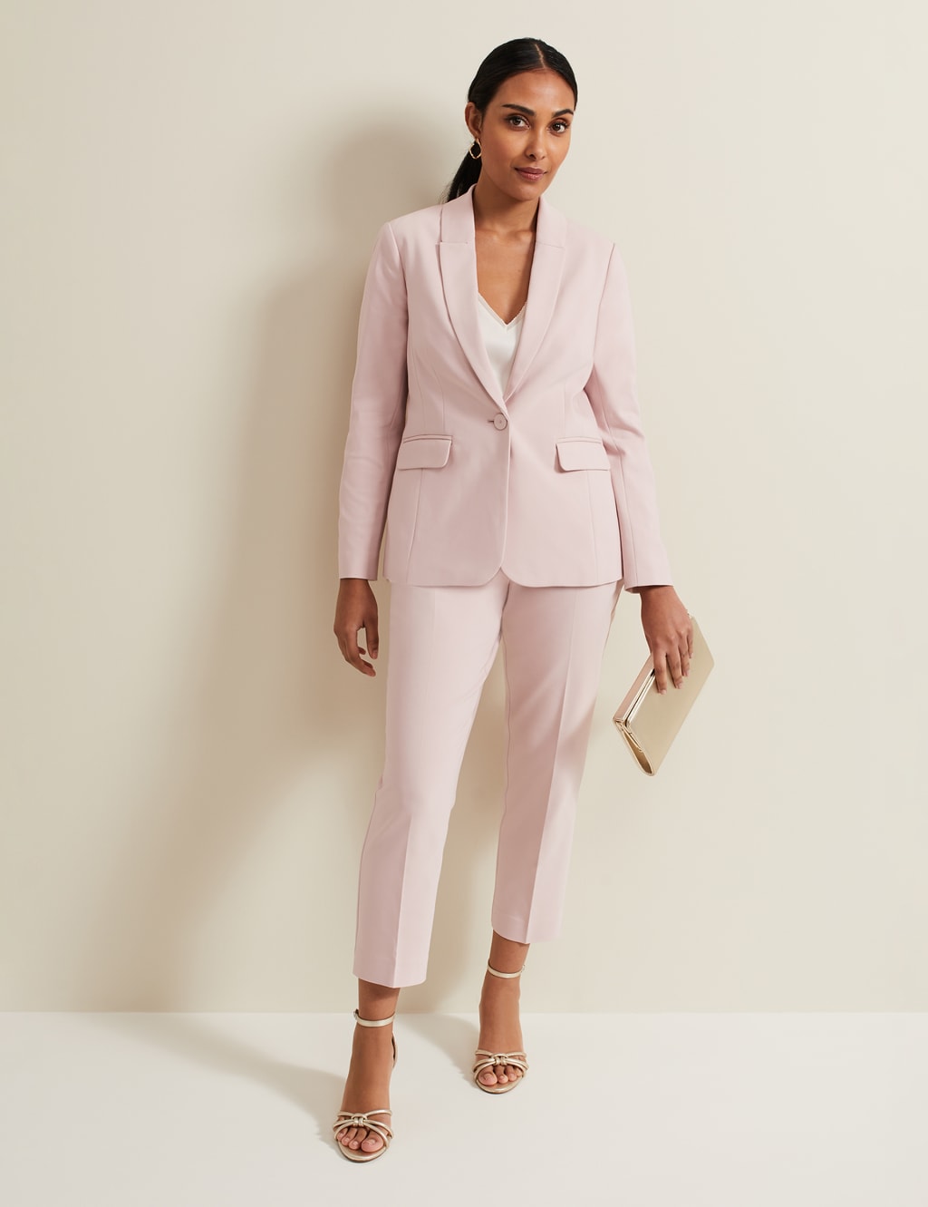Cotton Blend Single Breasted Blazer 3 of 6