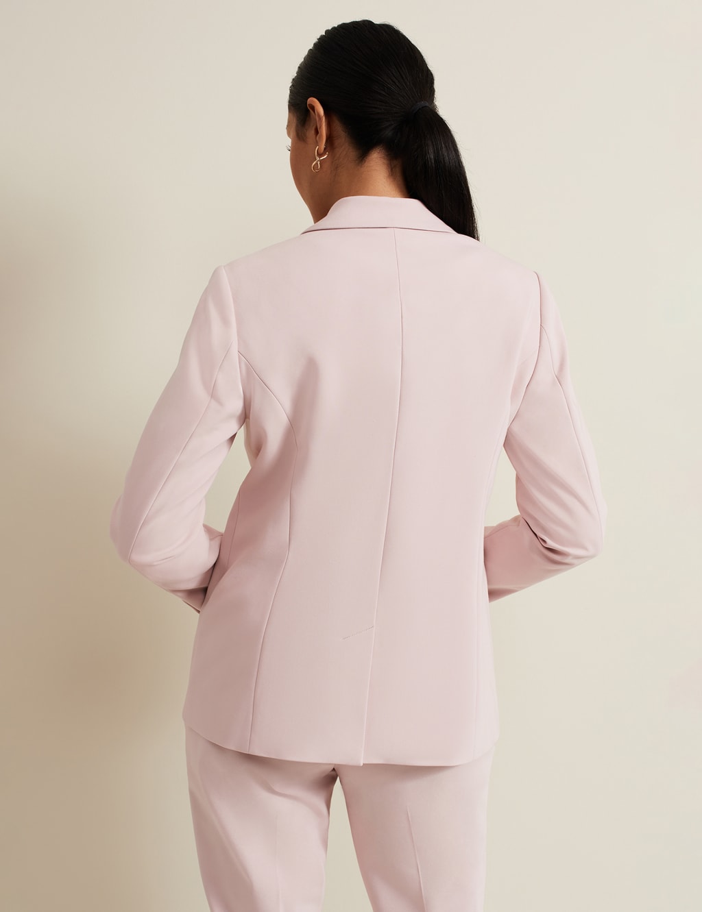 Cotton Blend Single Breasted Blazer 4 of 6