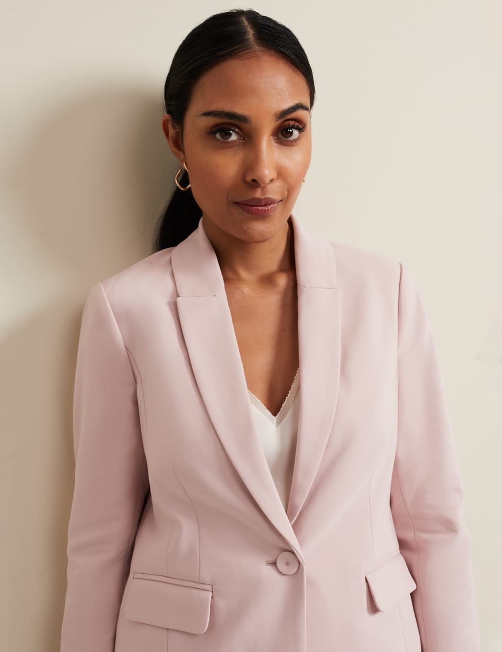 Cotton Blend Single Breasted Blazer 5 of 6
