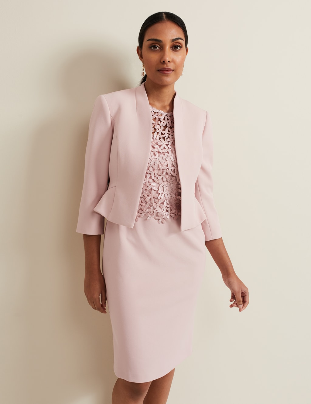 Collarless Short Jacket 1 of 6
