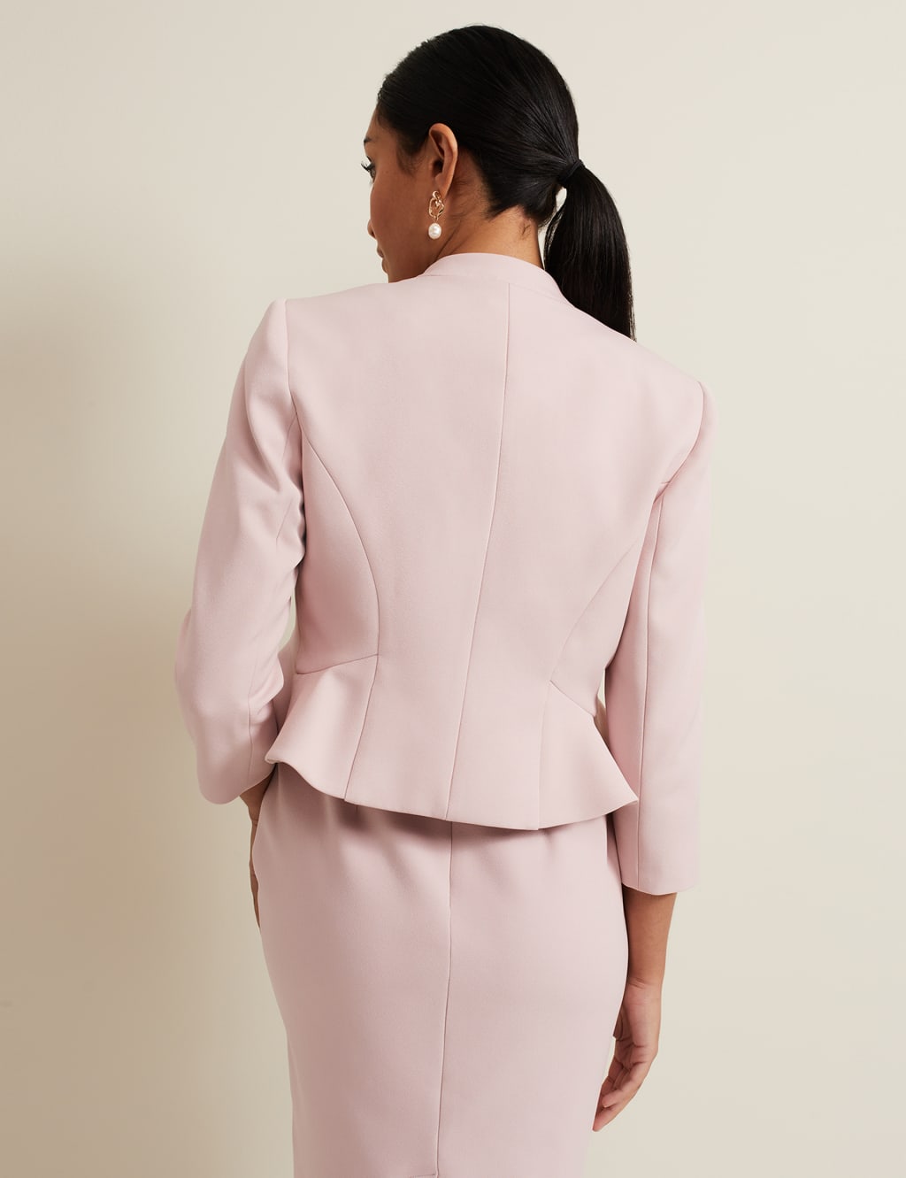 Collarless Short Jacket 4 of 6