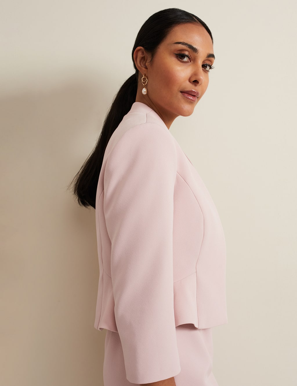 Collarless Short Jacket 5 of 6
