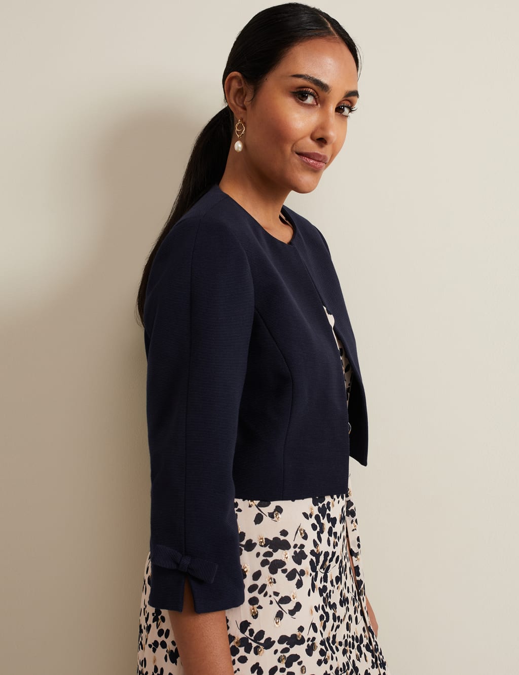 Cotton Rich Textured Short Jacket 5 of 6