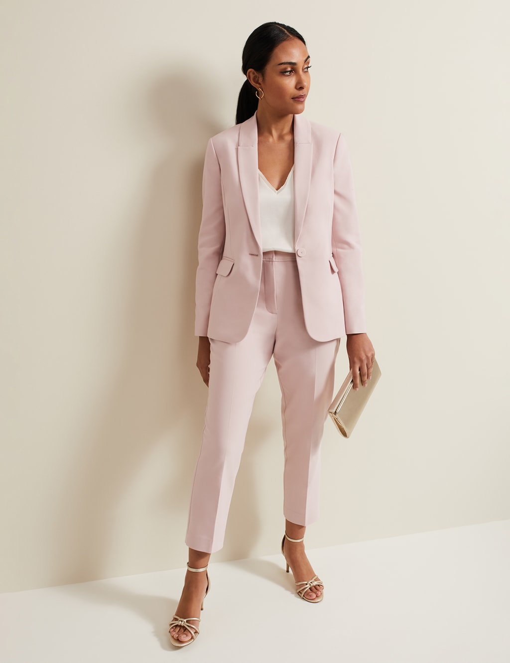 Cotton Blend Tapered Trousers 6 of 6
